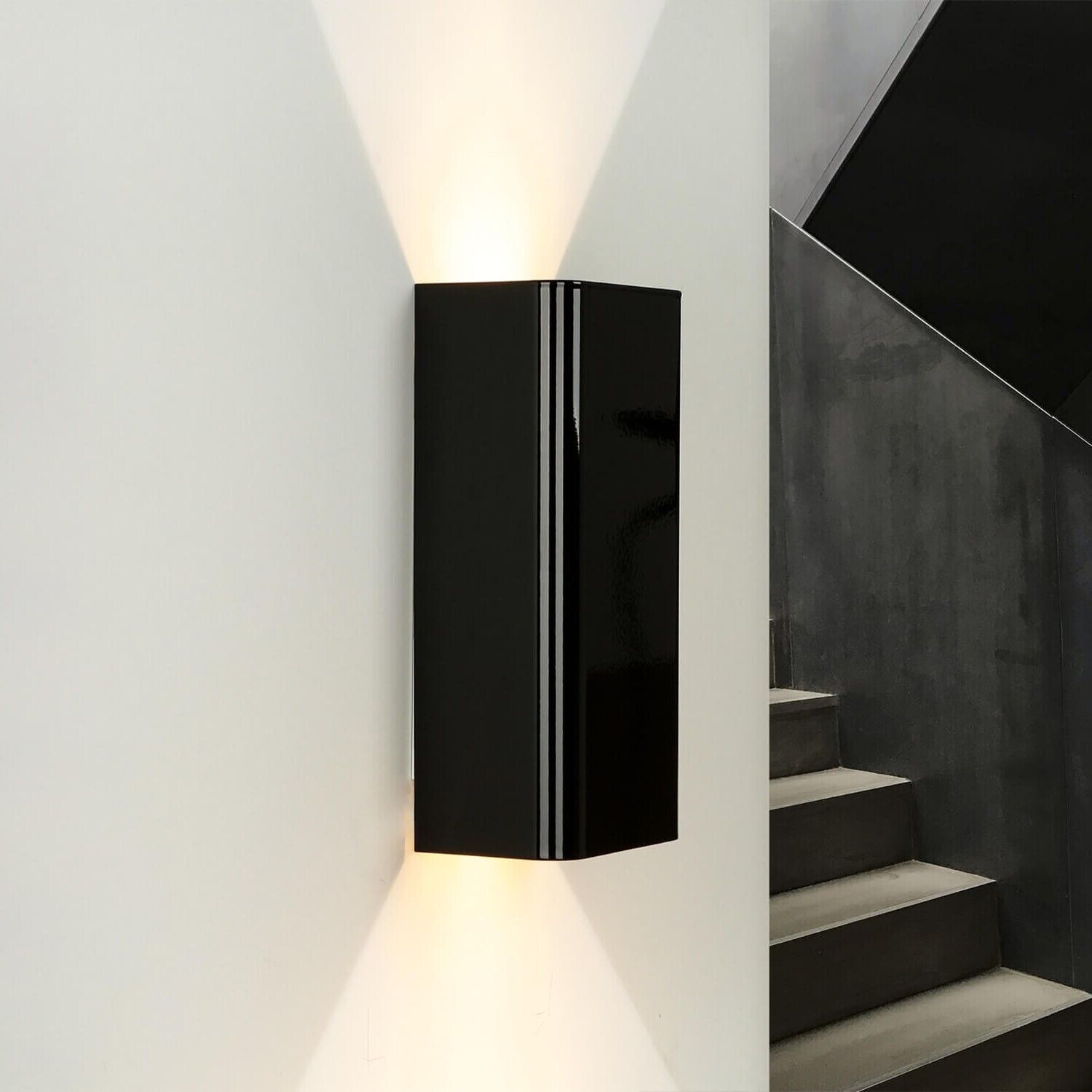 Wandlampe, Wandleuchte, Schwarz, Halterung, Stahl