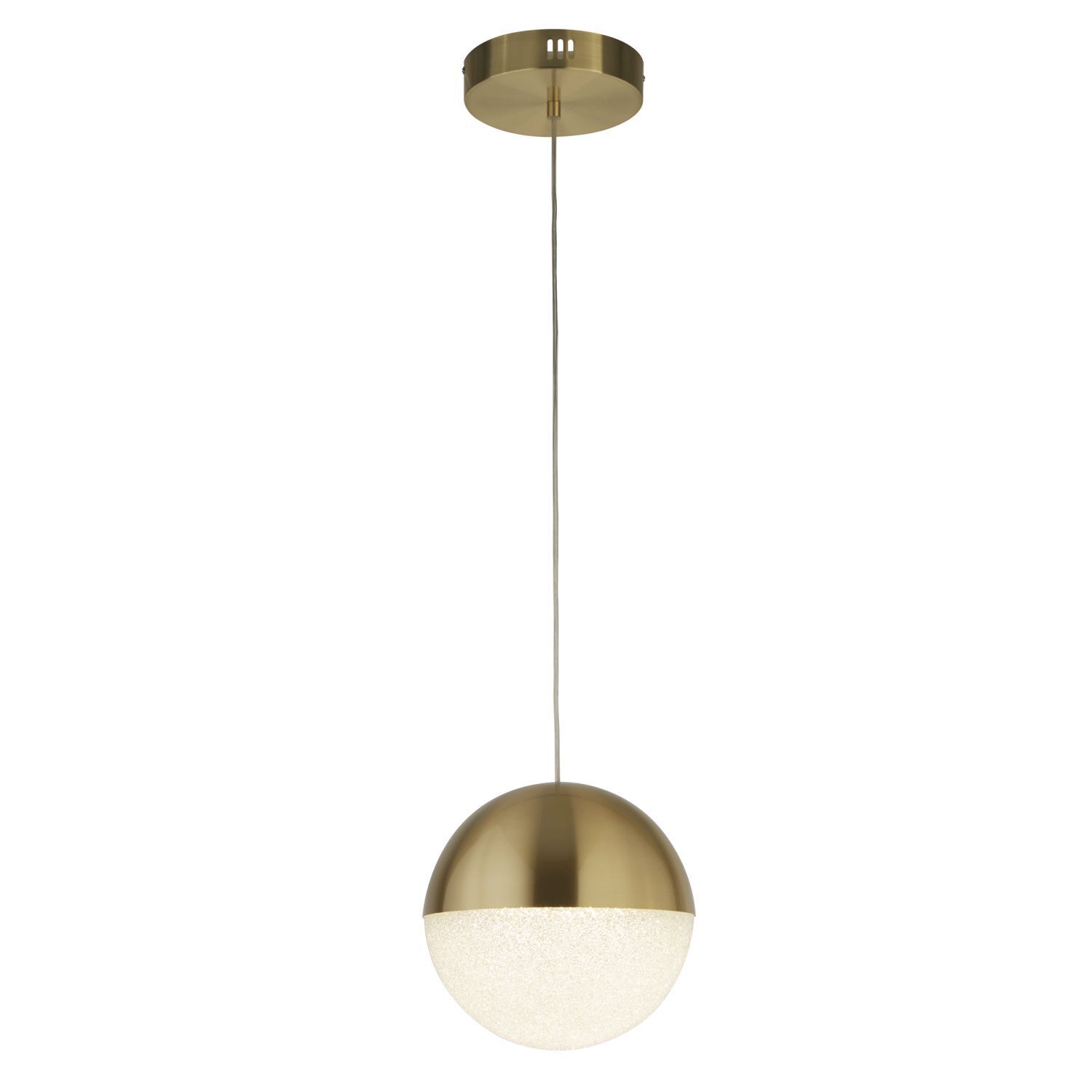 Suspension LED Boule Ø 25 cm H : max. 1,5 cm Verre Métal