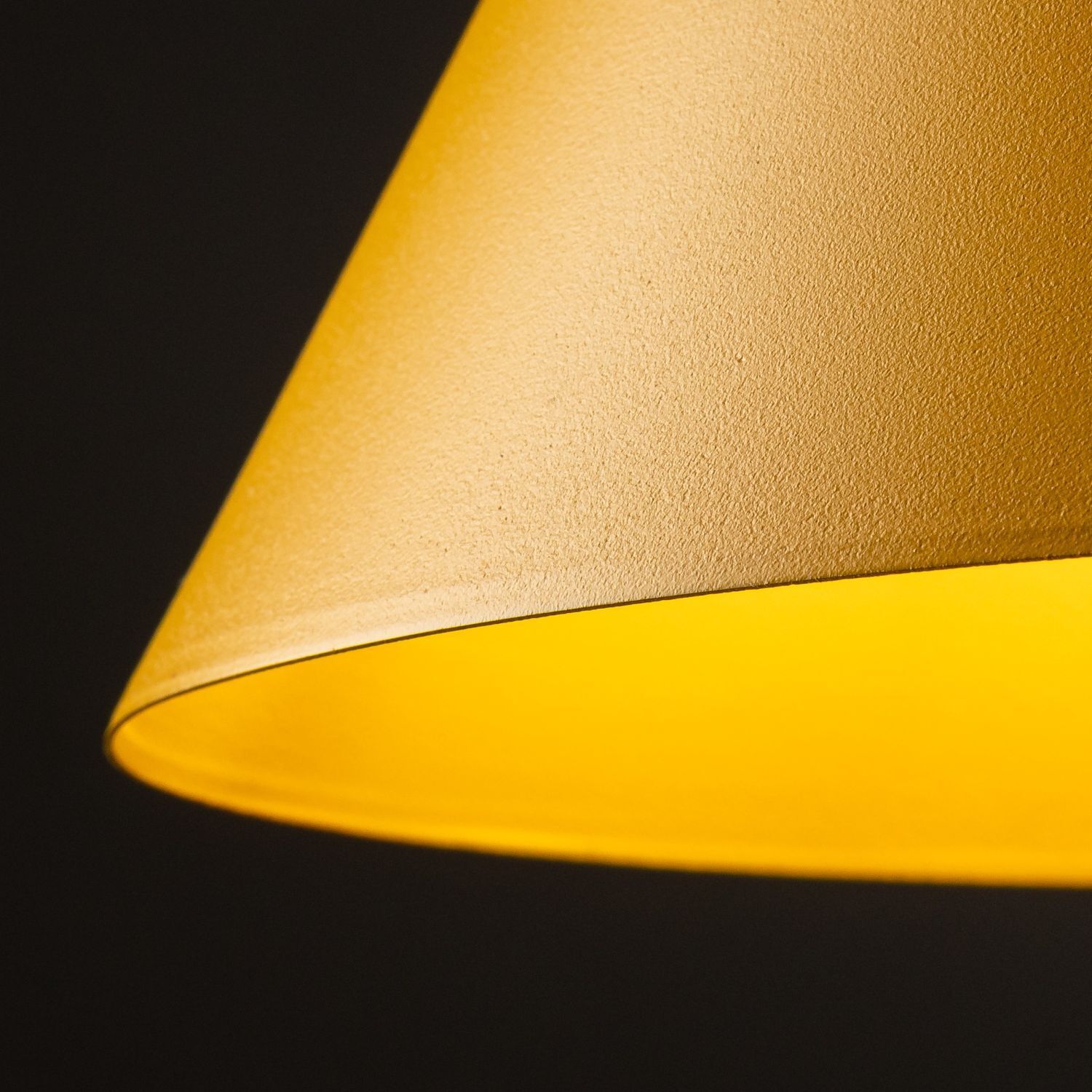 Lampe à suspendre jaune métal E27 Ø 25 cm H : max. 160 cm réglable