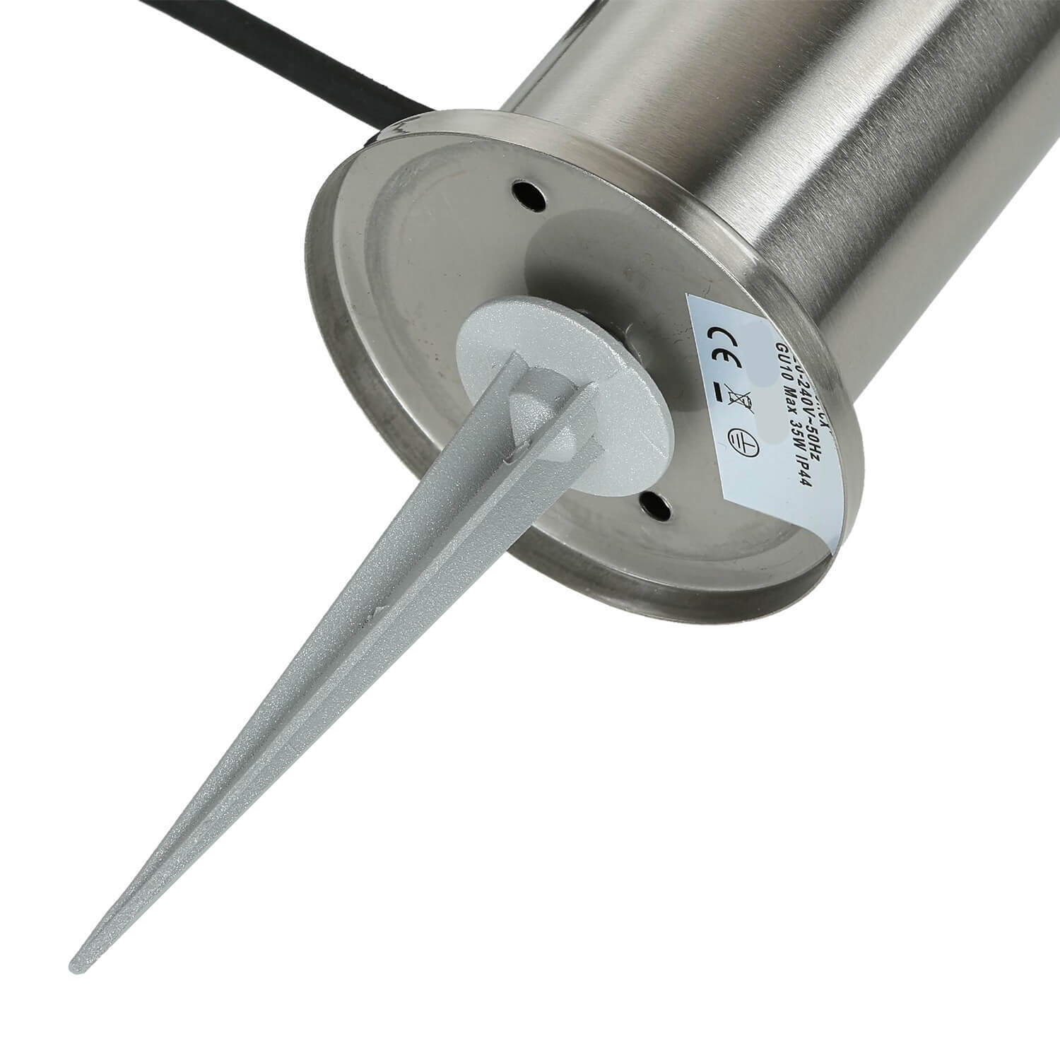 Edelstahl Außenleuchte mit Kabel + Stecker Aluminium