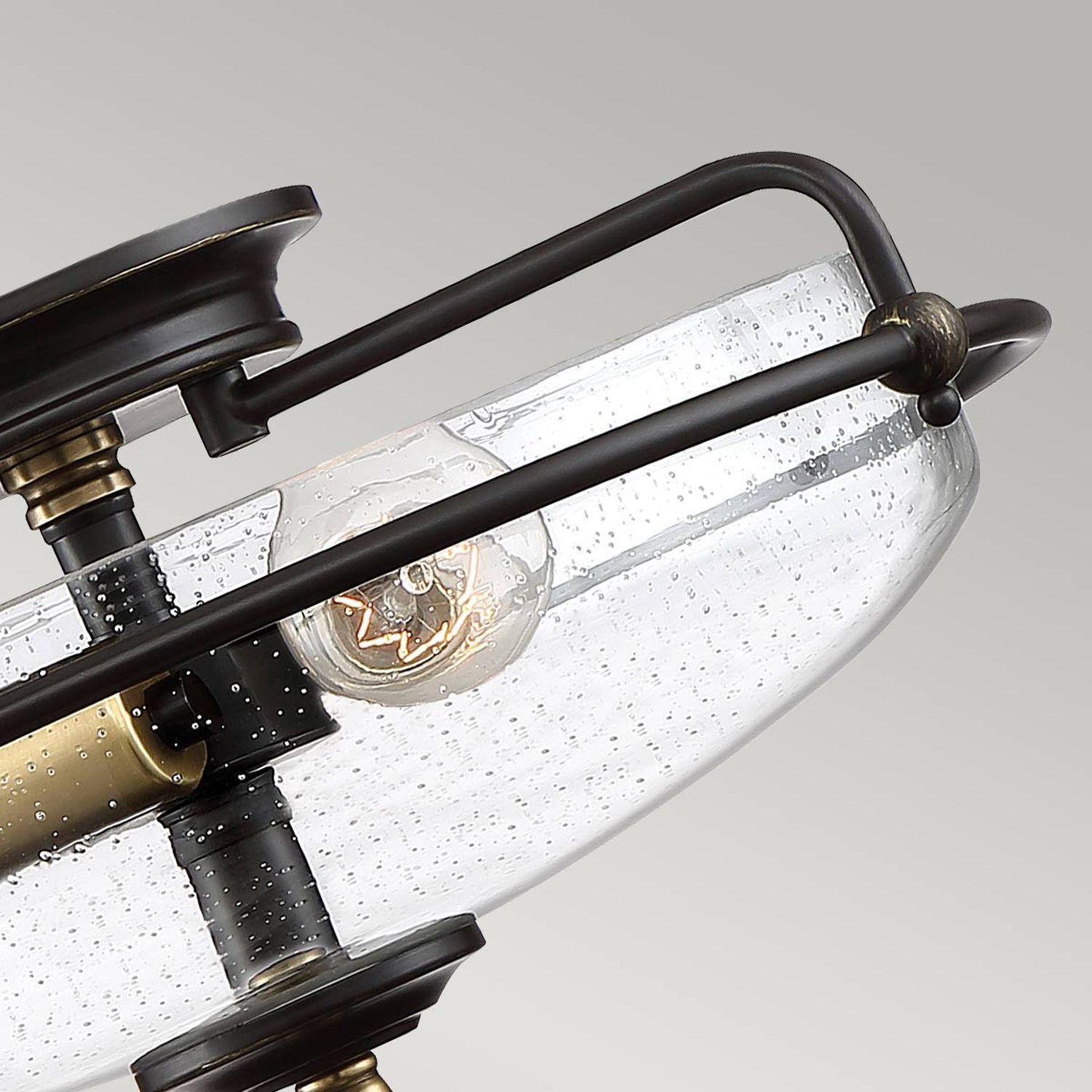 Glasleuchte, Wandlampe, Glasschirm, Edison-Bulb, industrielles Design