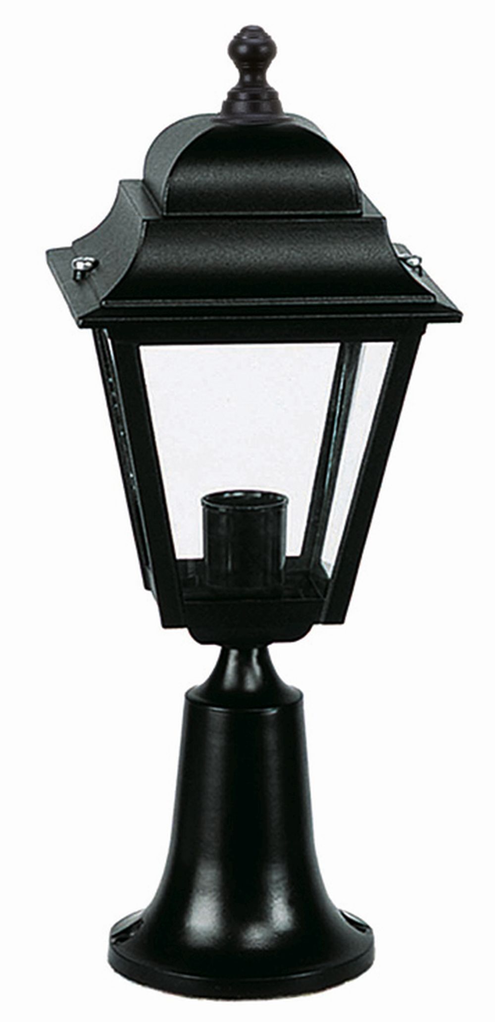 Luminaire de socle extérieur noir IP44 44cm Rustique