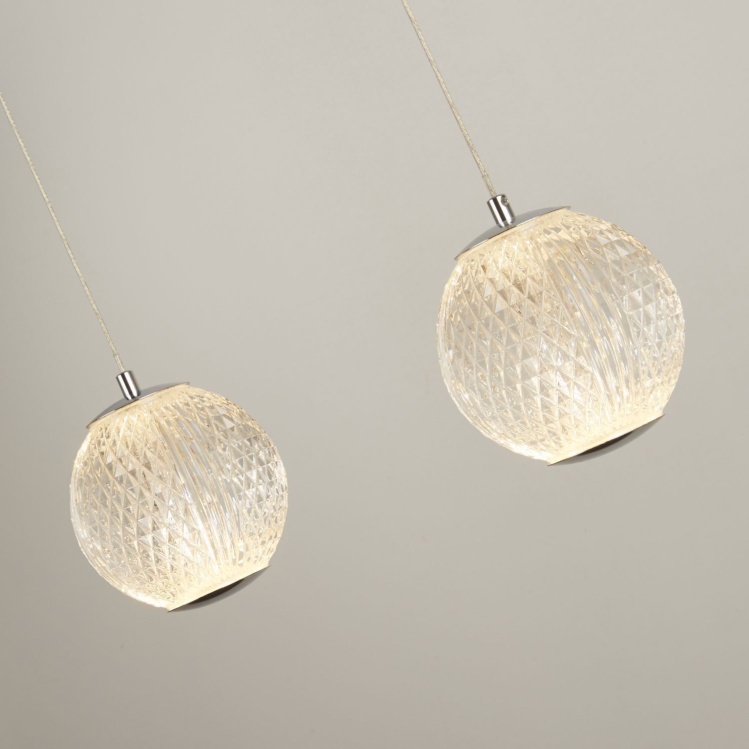 Suspension élégante en métal chromé G9 100 cm de long