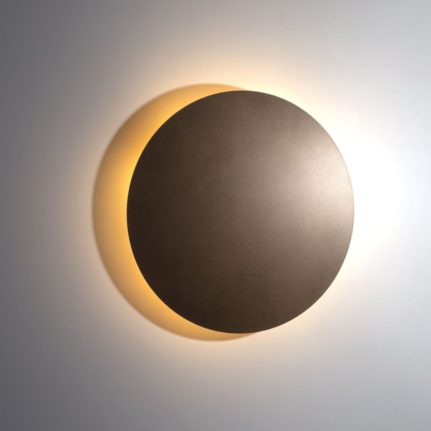 Applique ronde métal Ø 20 cm 2x G9 lumière indirecte brun