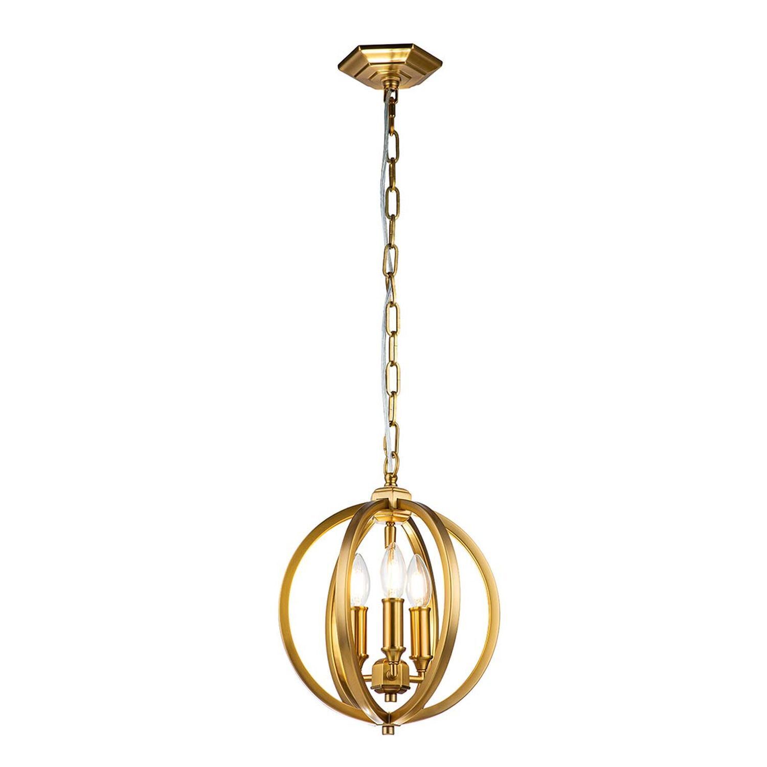 Suspension en métal Ø 28,6 cm en laiton bruni