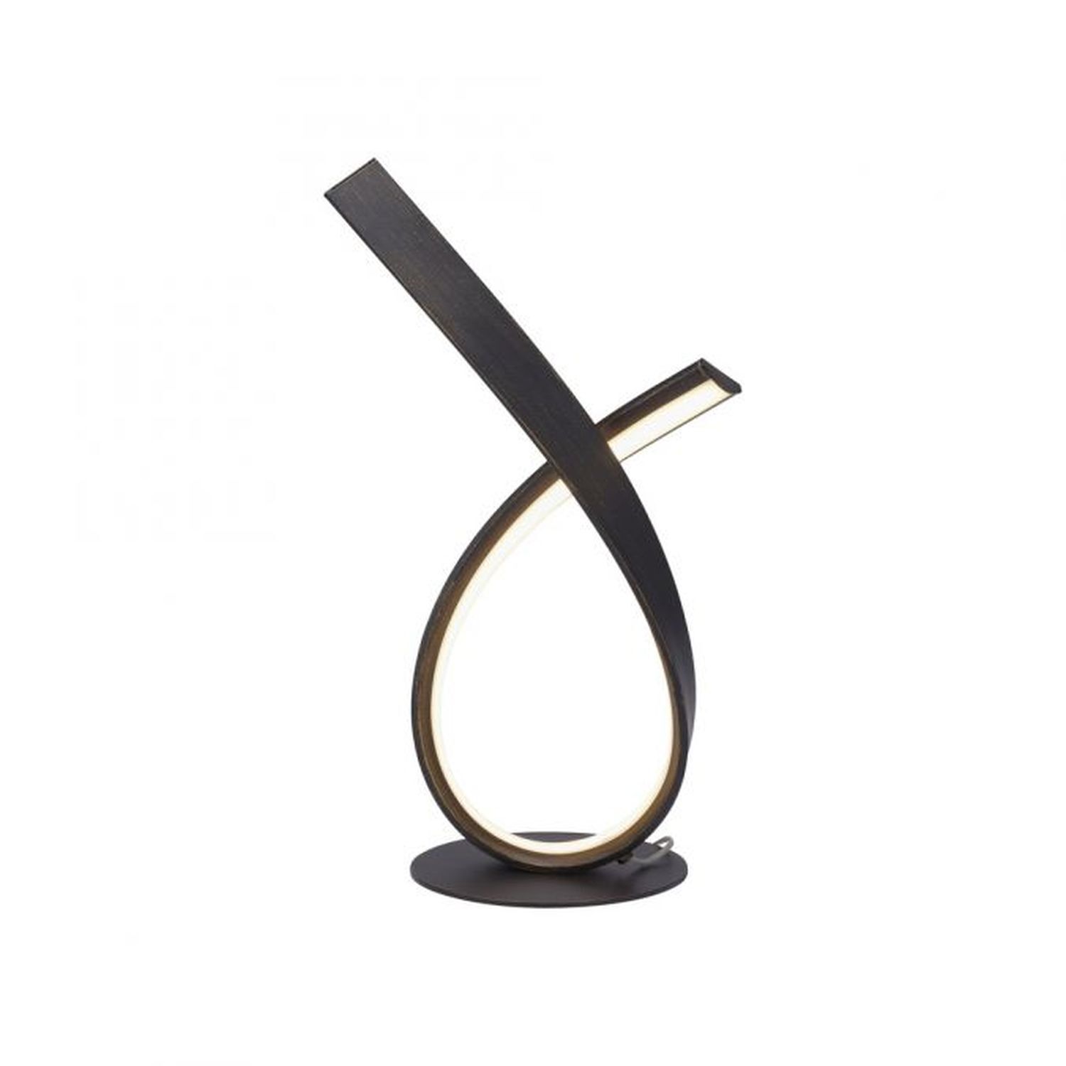 Élégante lampe de table LED brun rouille 38,5 cm à intensité variable