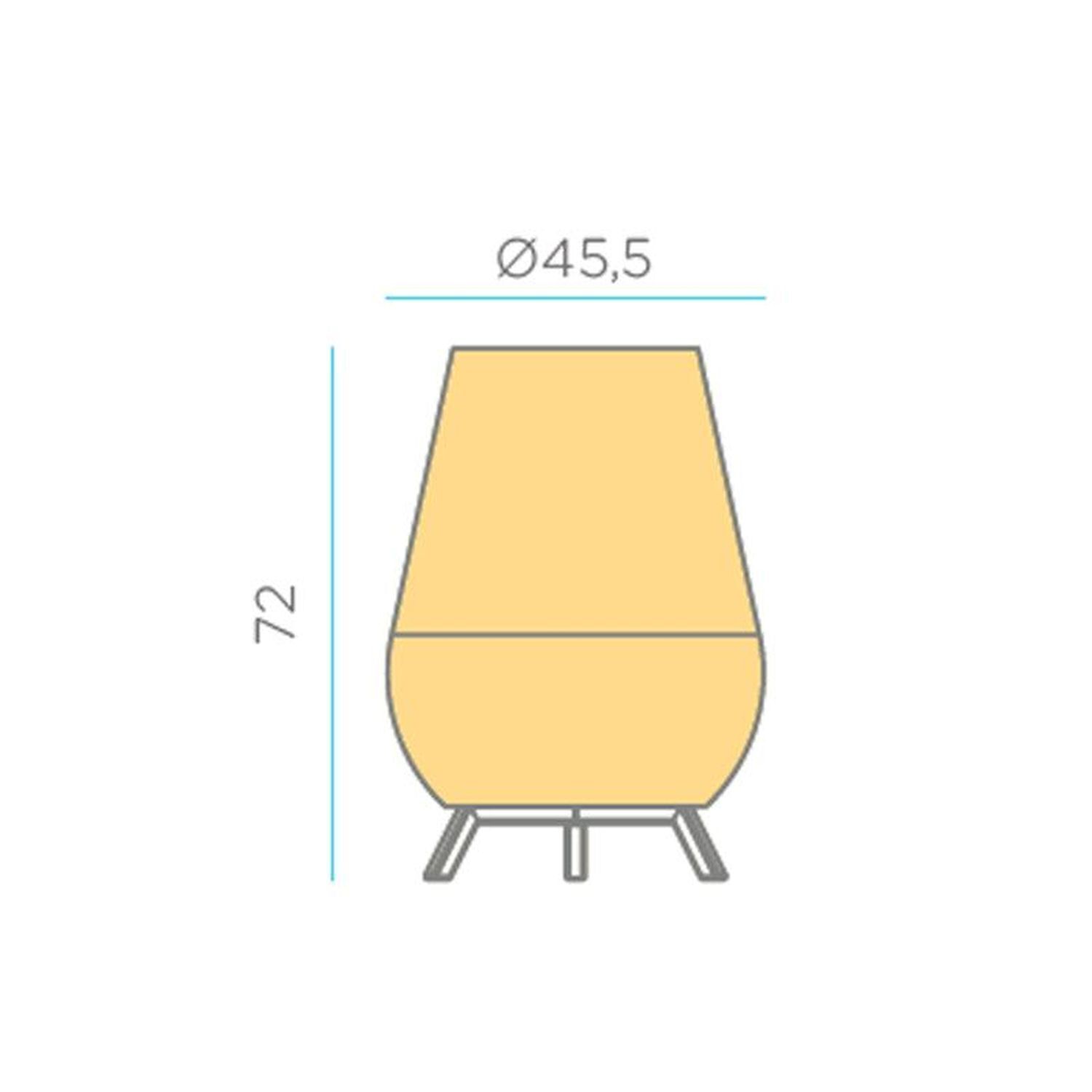 Lampe de table LED extérieure rotin batterie IP54 72 cm sans fil variateur d'intensité