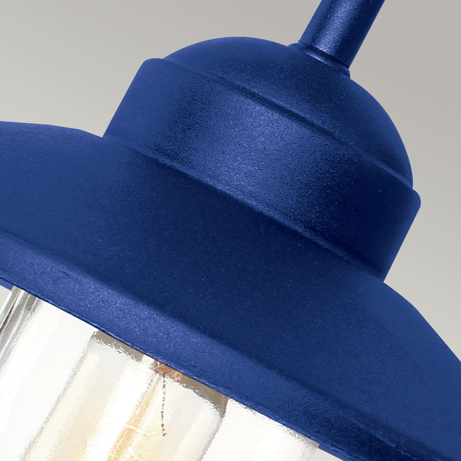 Außenlampe Blau Edelstahl Glas E27 IP44 Wand KARISE Beleuchtung, Lampe, Lampenschirm