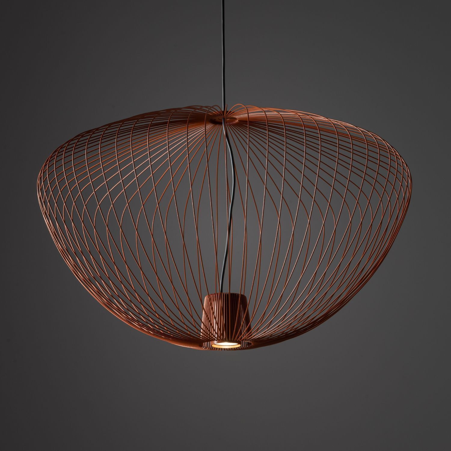 Dekorative Hängelampe Metall B:70 cm GU10 in Terrakotta Leuchter, Lampe