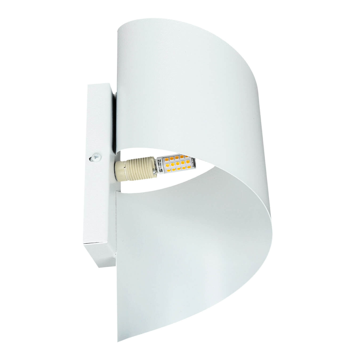 Applique murale stylée blanche métal design up down G9