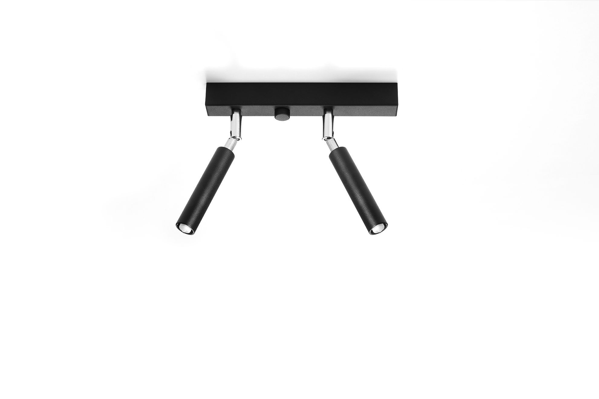 Spot Spot noir métal 25 cm petit 2 flammes