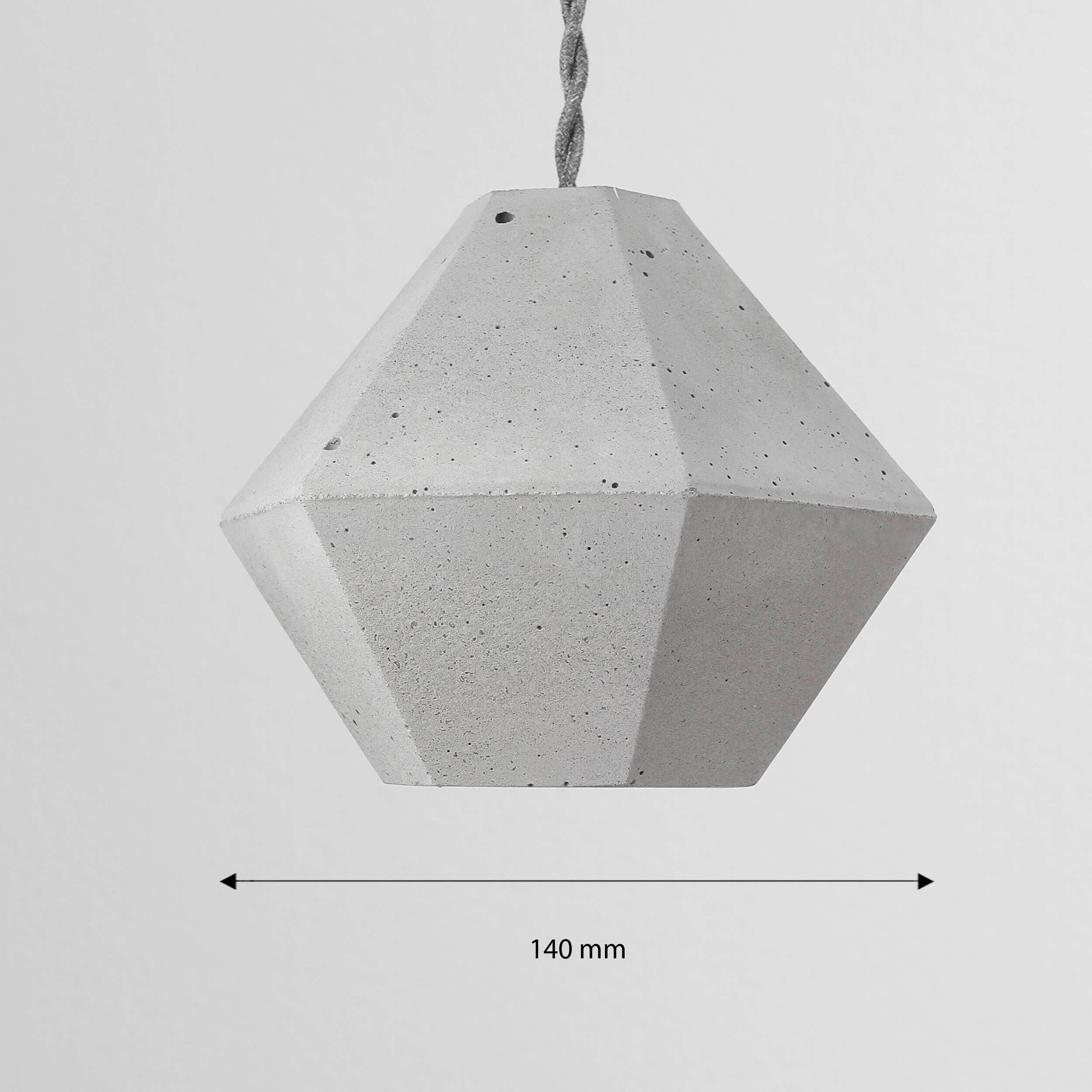 Lampe à suspendre moderne 3-flmg béton Ø15cm GEOMETRIC