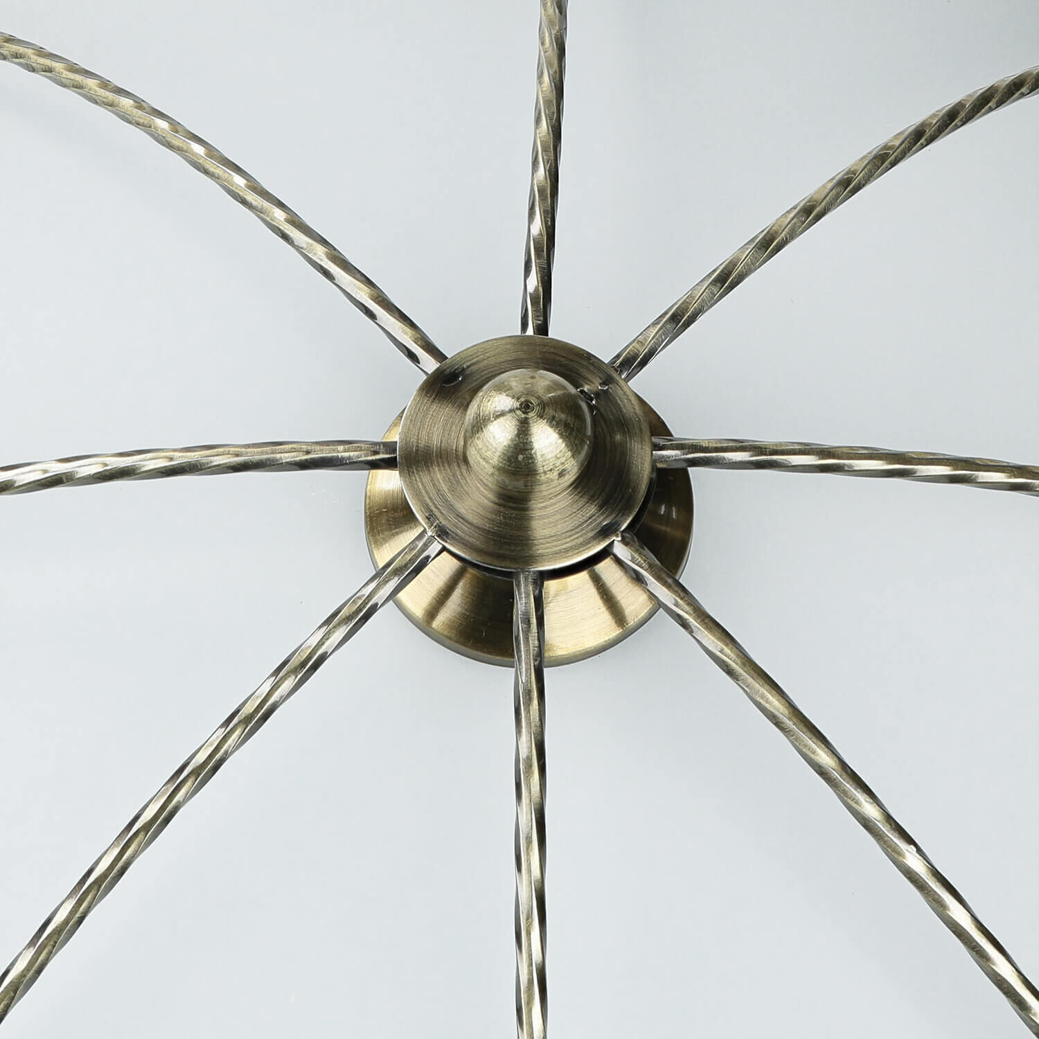 Plafonnier rond E27 SUDAN avec abat-jour en verre aspect laiton Leuchter, Lampe