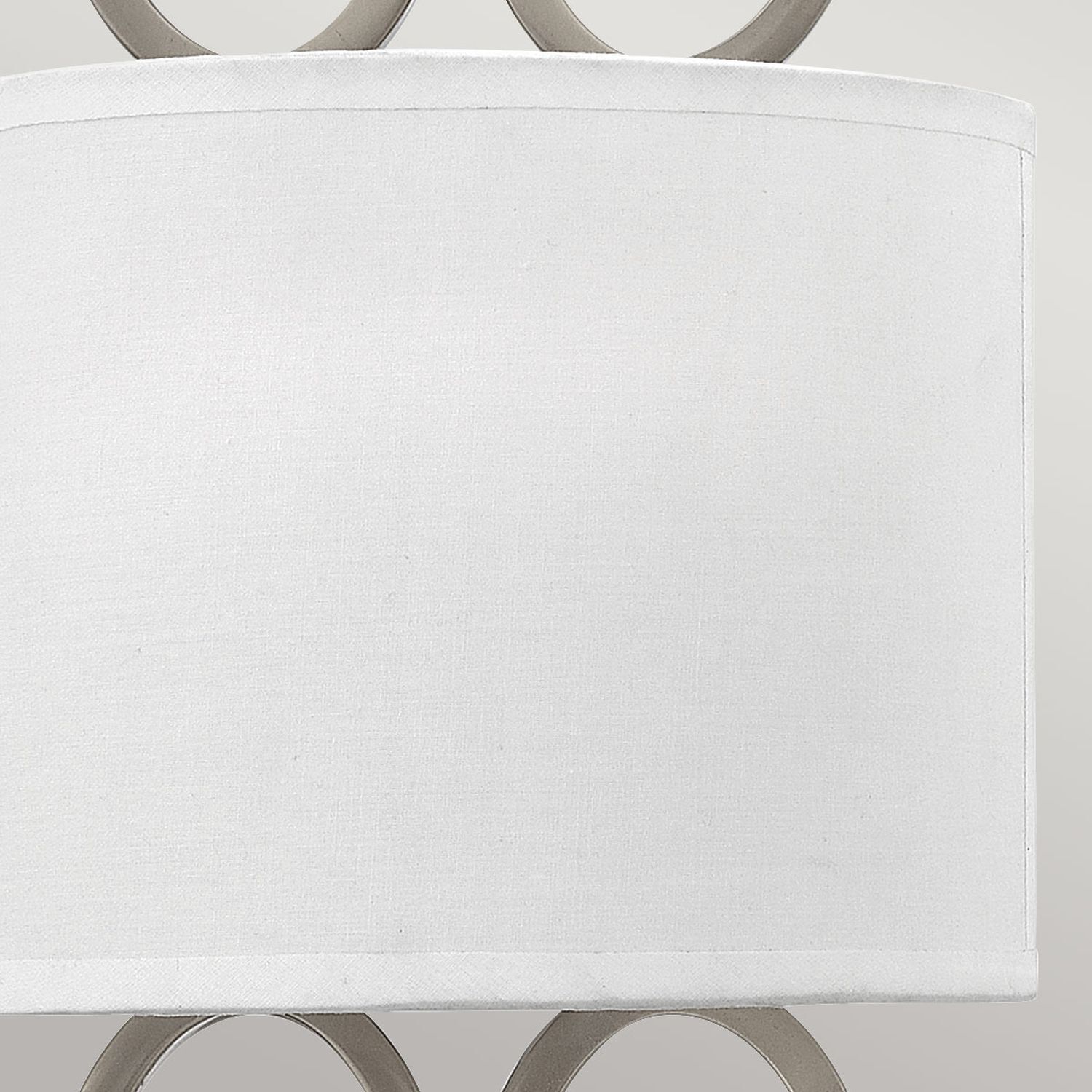 Lampe, Beleuchtung, Weiß, Stoffschirm, Metallrand