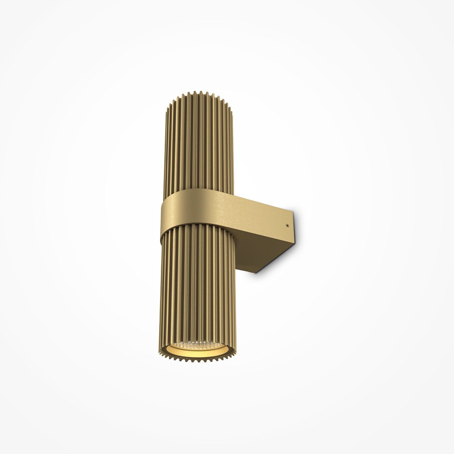 Applique murale aluminium GU10 H : 23 cm Up Down en or IRENE