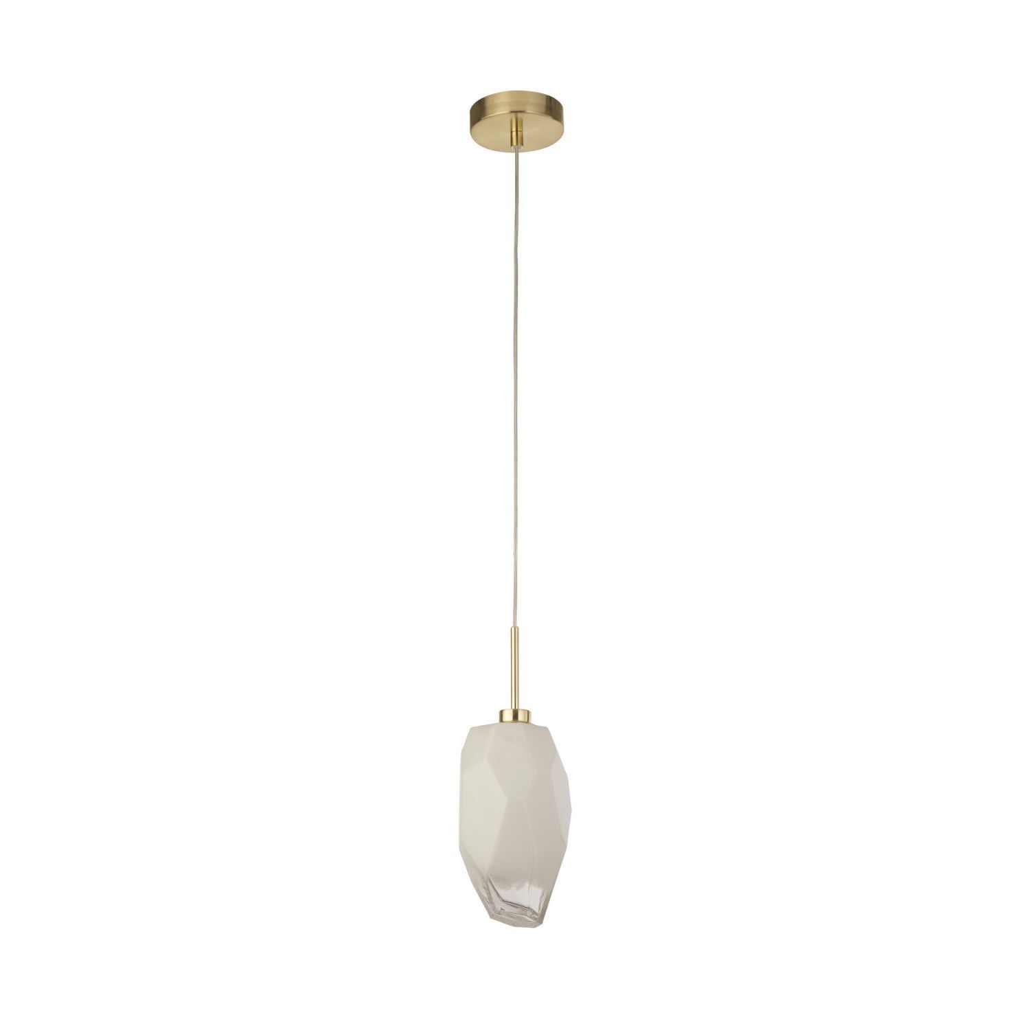 Lampe à suspendre décorative verre métal G9 L:11 cm faible éblouissement