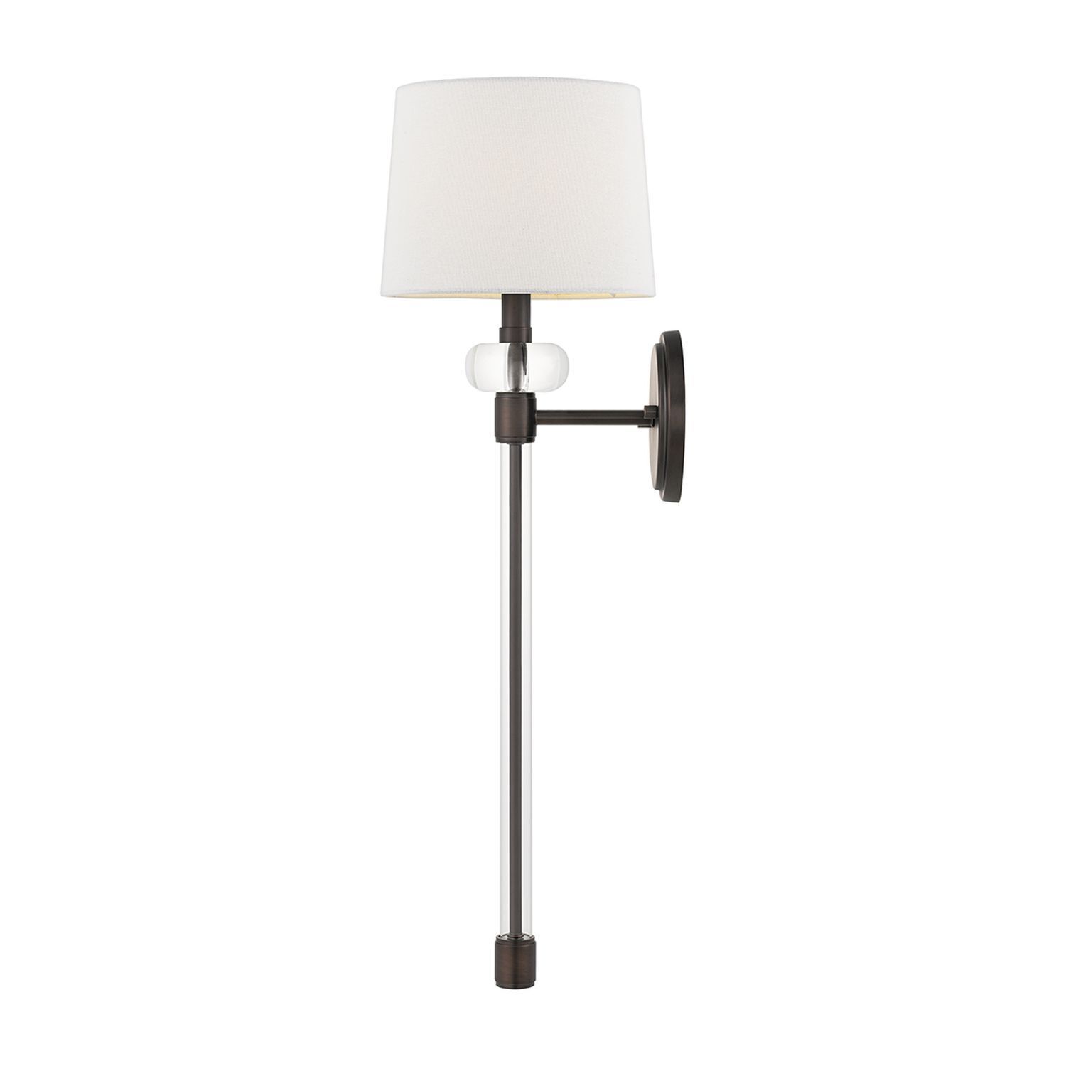 Applique Tissu Métal 67,6 cm de haut Moderne Bronze Antique Blanc