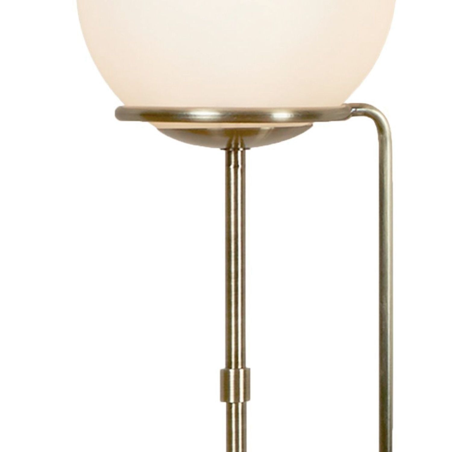 Lampe de table verre métal en laiton antique blanc E27 50 cm