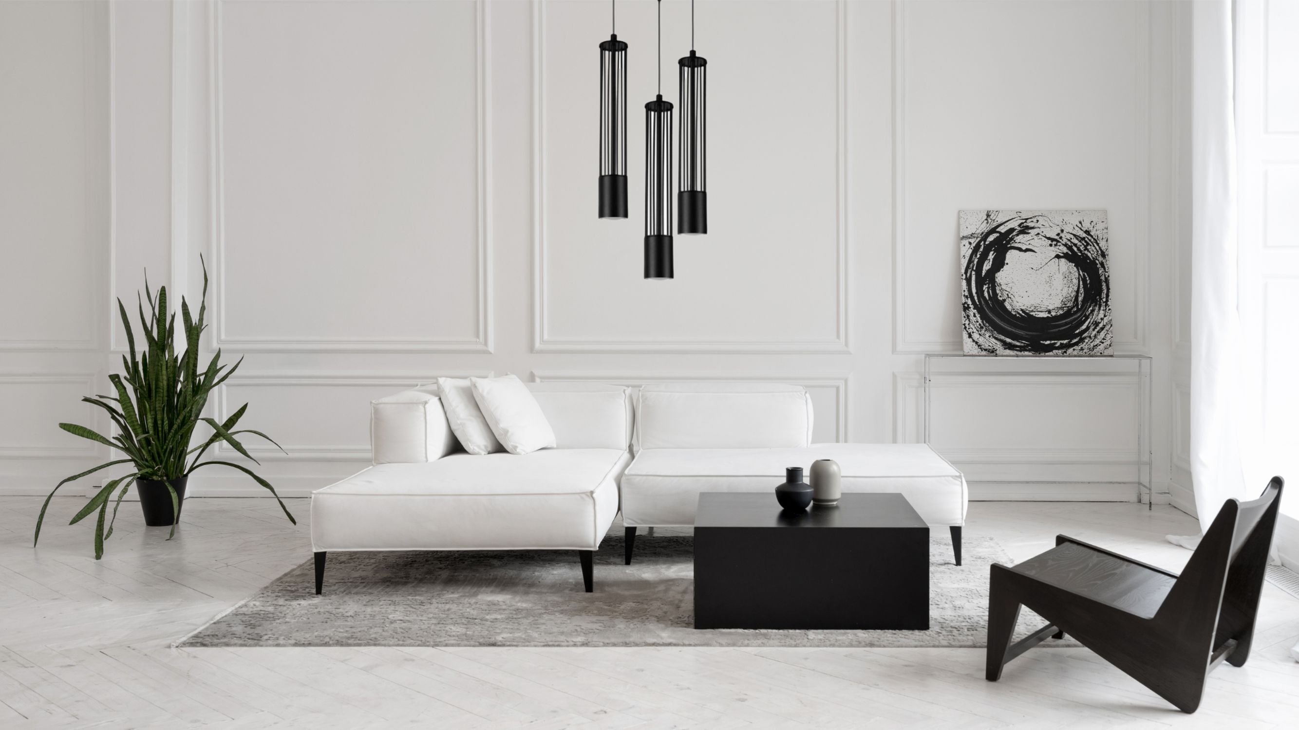 Suspension décorative métal GU10 Ø35 cm rond noir
