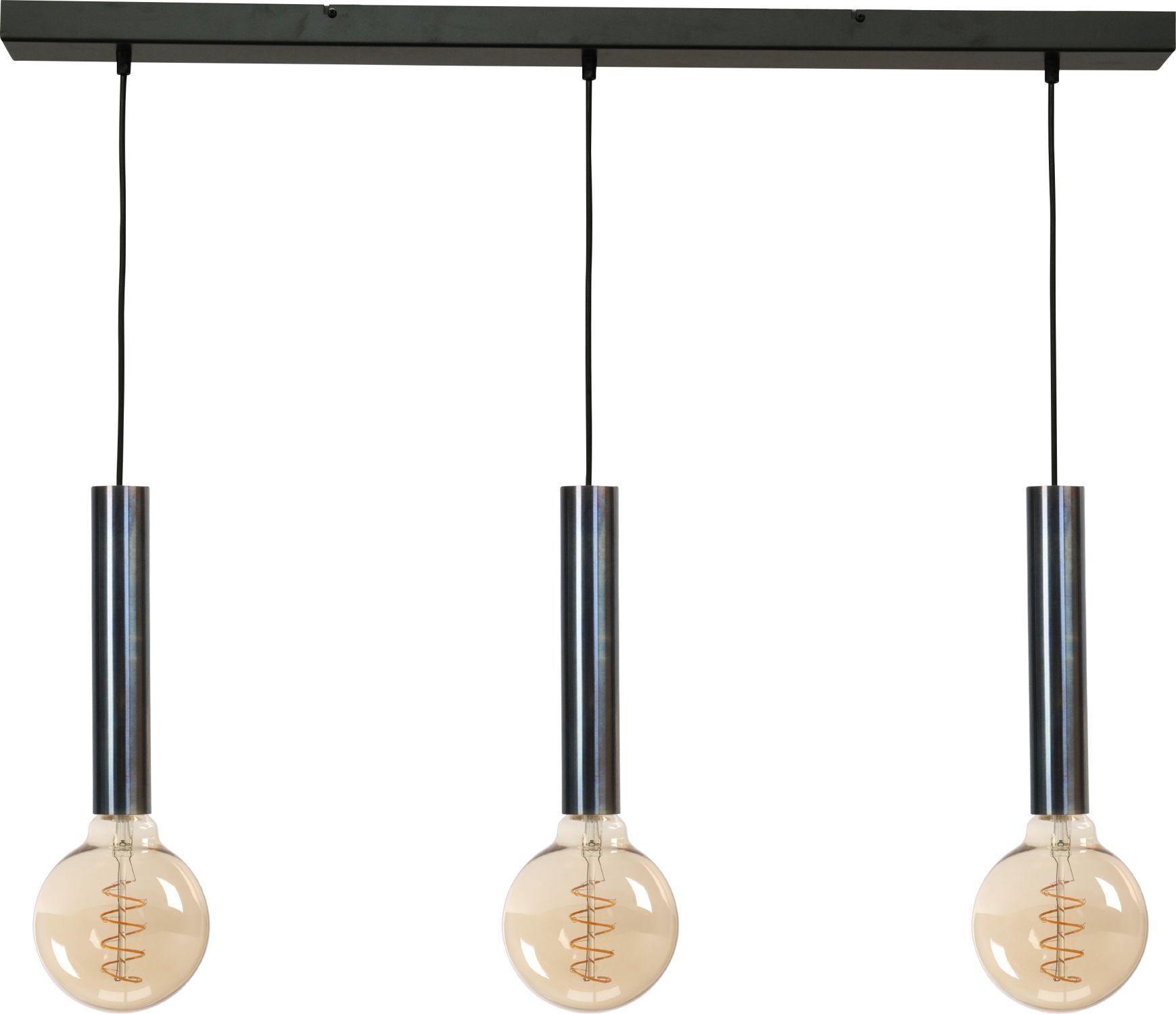 Suspension pour E27 3-flamme noir effet huile