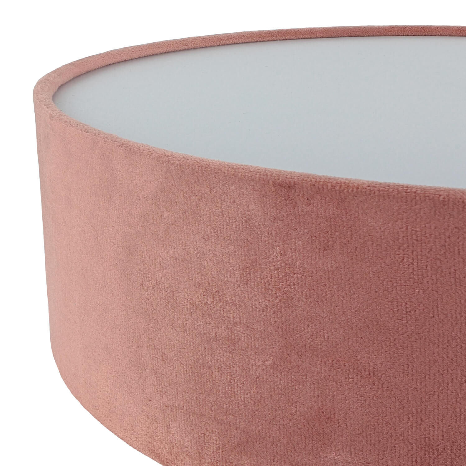 Plafonnier Tissu Velours rond Ø 38 cm H : 10 cm Rose 2x E27 Plafonnier Tissu Velours rond Ø 38 cm H : 10 cm Rose 2x E27