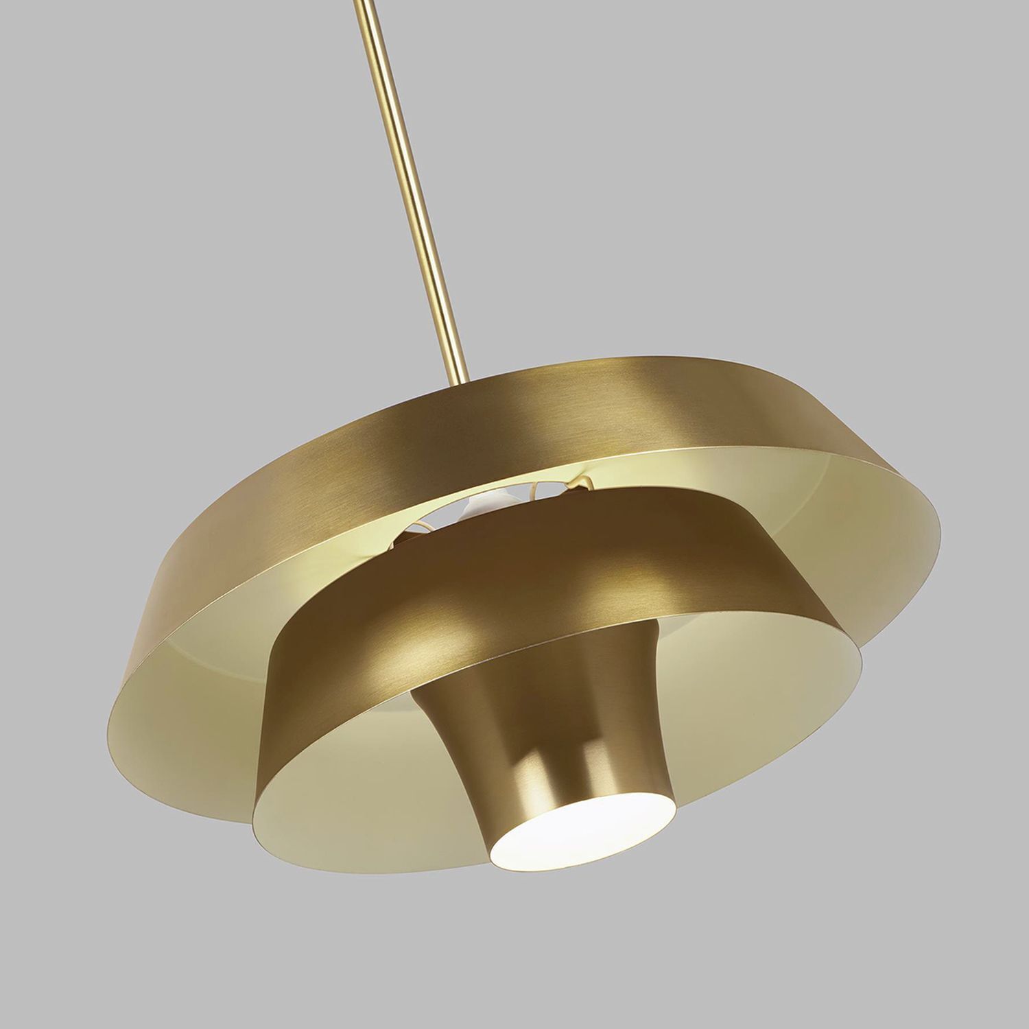 Lampe de plafond métal en laiton Ø46cm Mid Century