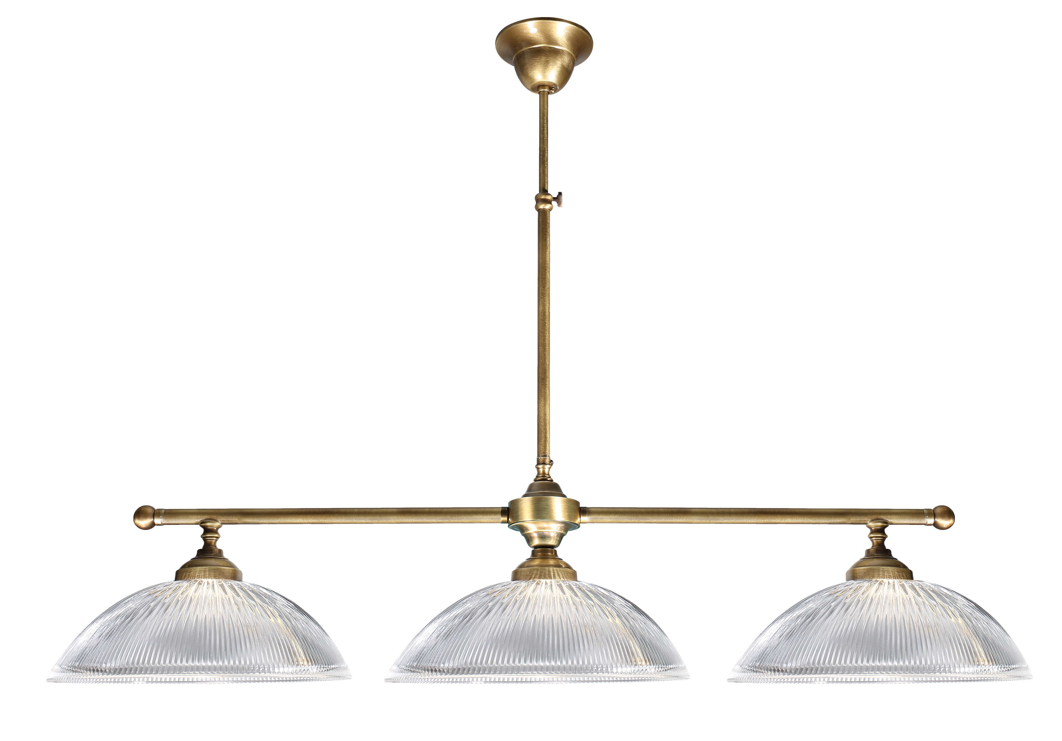 Lampe de billard Premium laiton véritable bronzé clair