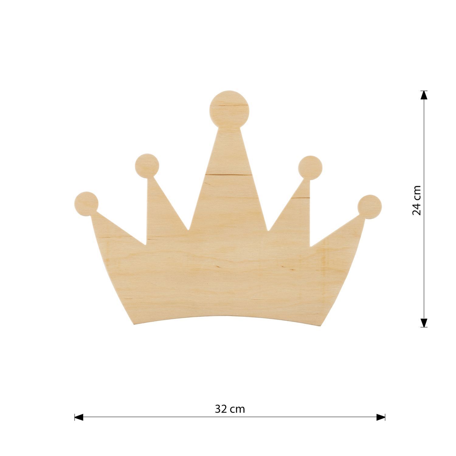 Applique murale chambre d'enfant avec fiche interrupteur couronne E14 bois