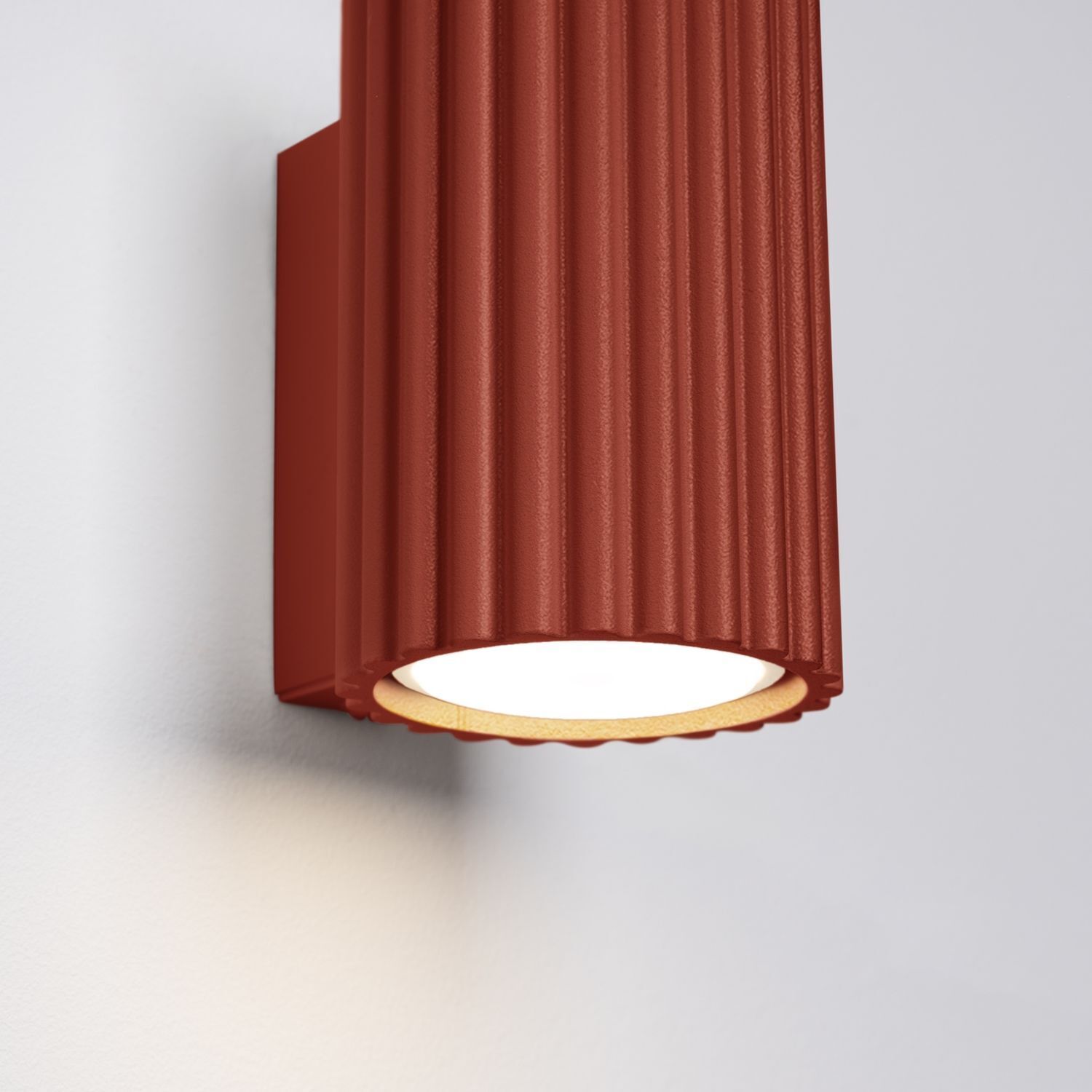 Applique rouge petite H : 10 cm Aluminium GU10 Indoor