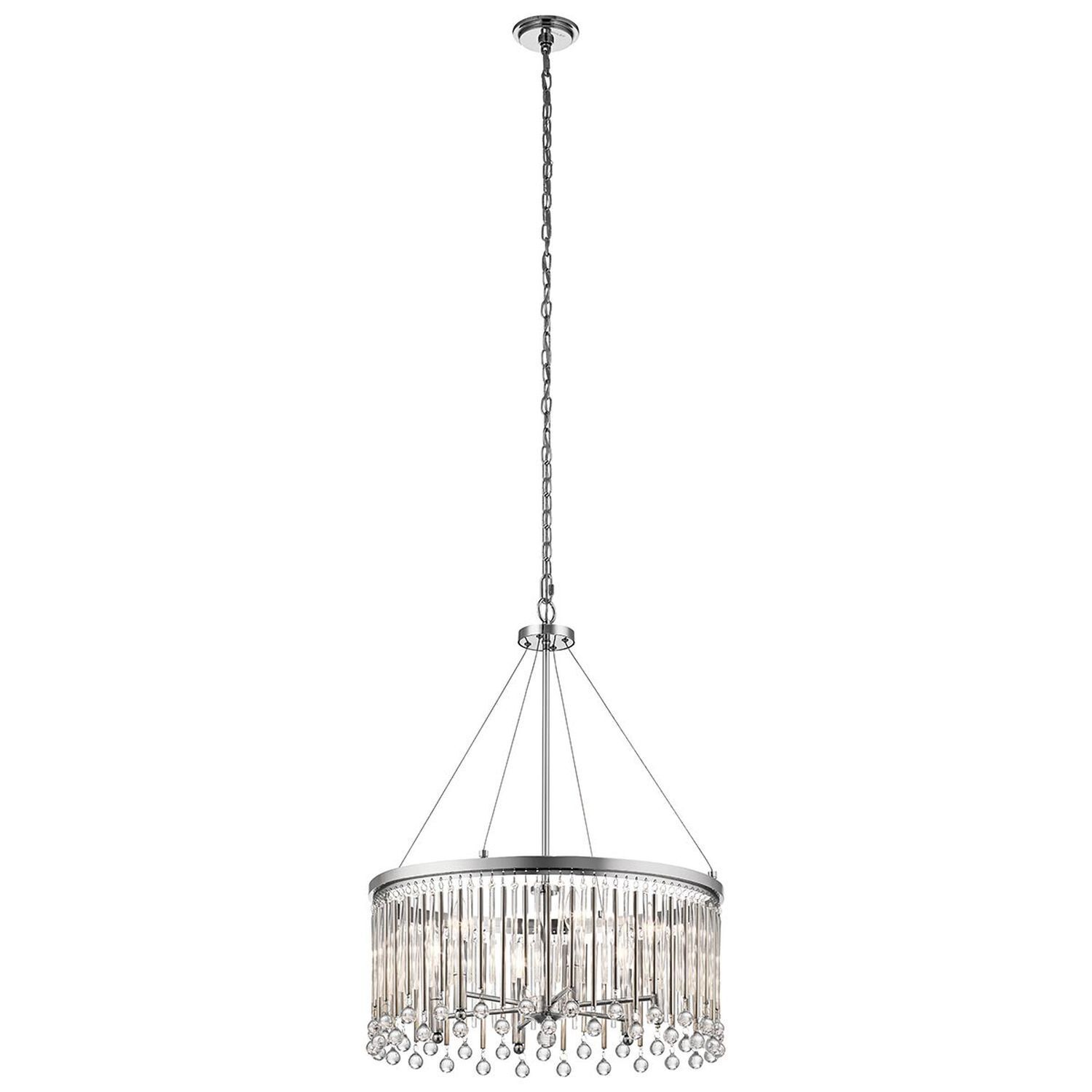 Lampe à suspendre en cristal ronde Ø 61 cm H : max. 2,7 m réglable Leuchter, Lampe
