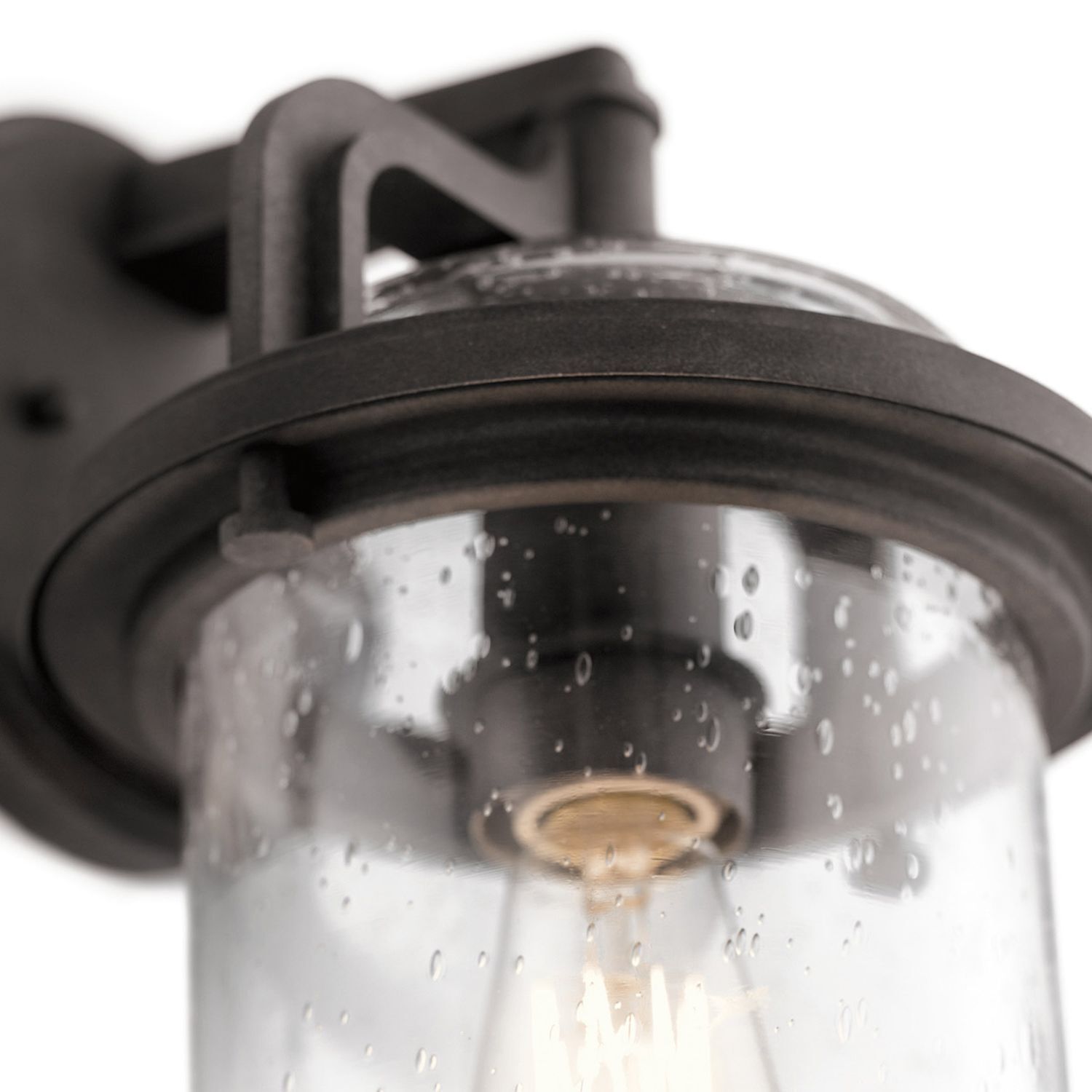 Lampe d'extérieur mur verre aluminium E27 IP44 35,6 cm de haut