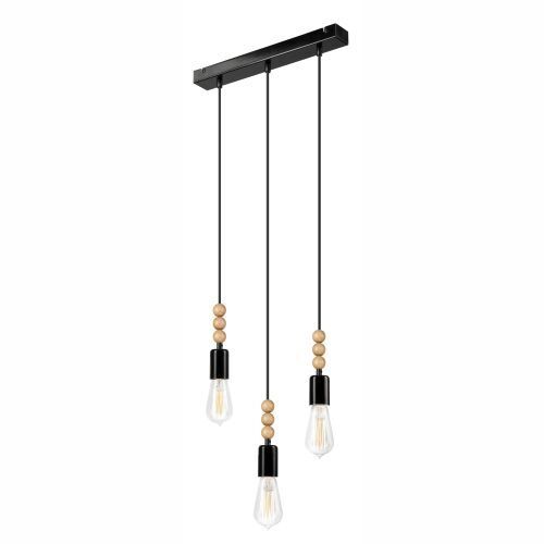 Lampe à suspendre CHANIA Noir long Lampe de table à manger
