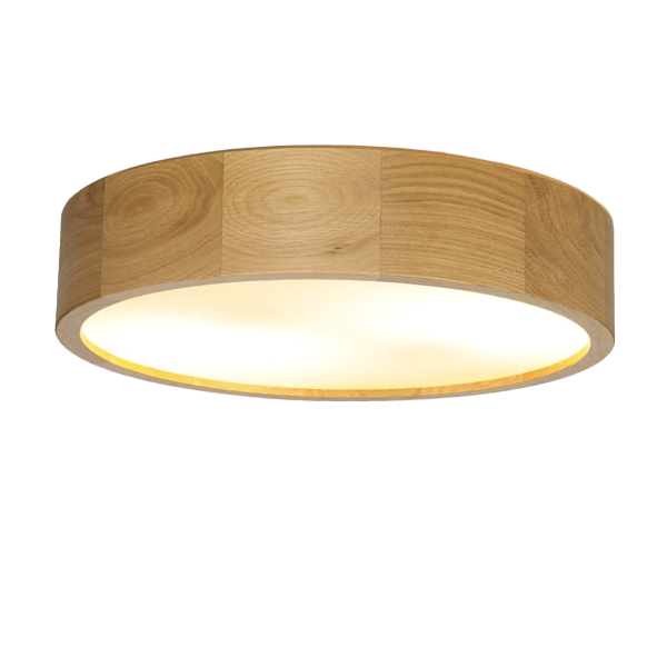 Deckenleuchte, Holzoptik, Rund, LED, Lampe