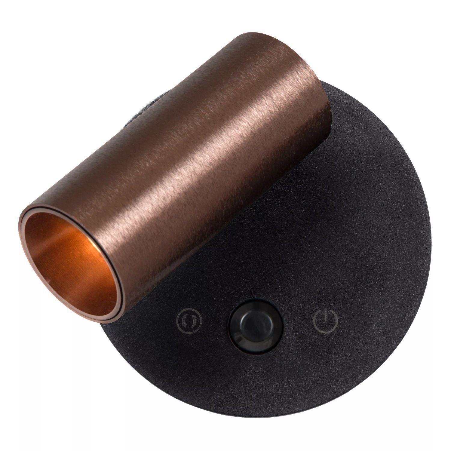 LED Akku Spot Sensor Kaffeebraun Schwarz 2700-4000 K Zylinder