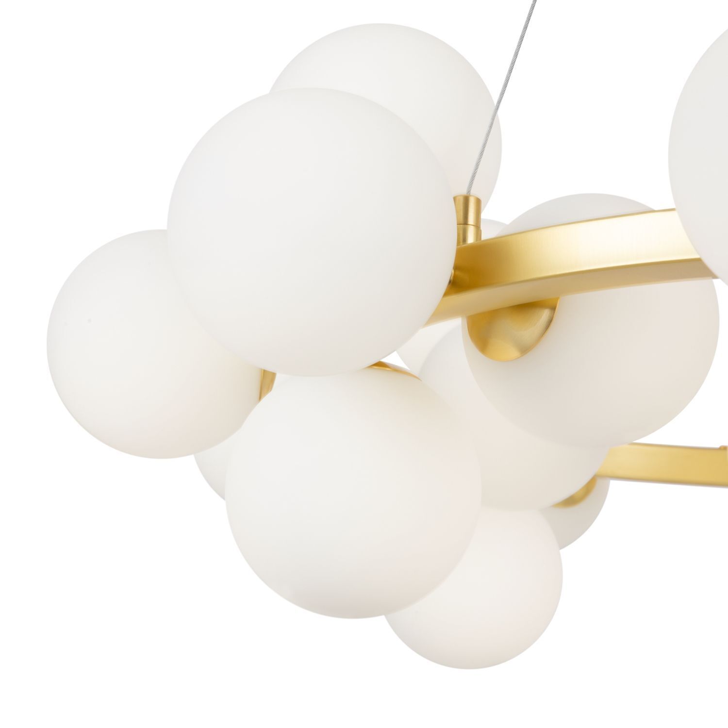 Suspension métal verre G9 L : 69 cm H : max. 135,4 cm Leuchter, Lampe, Deckenventilator, Gerät, Elektrisches Gerät