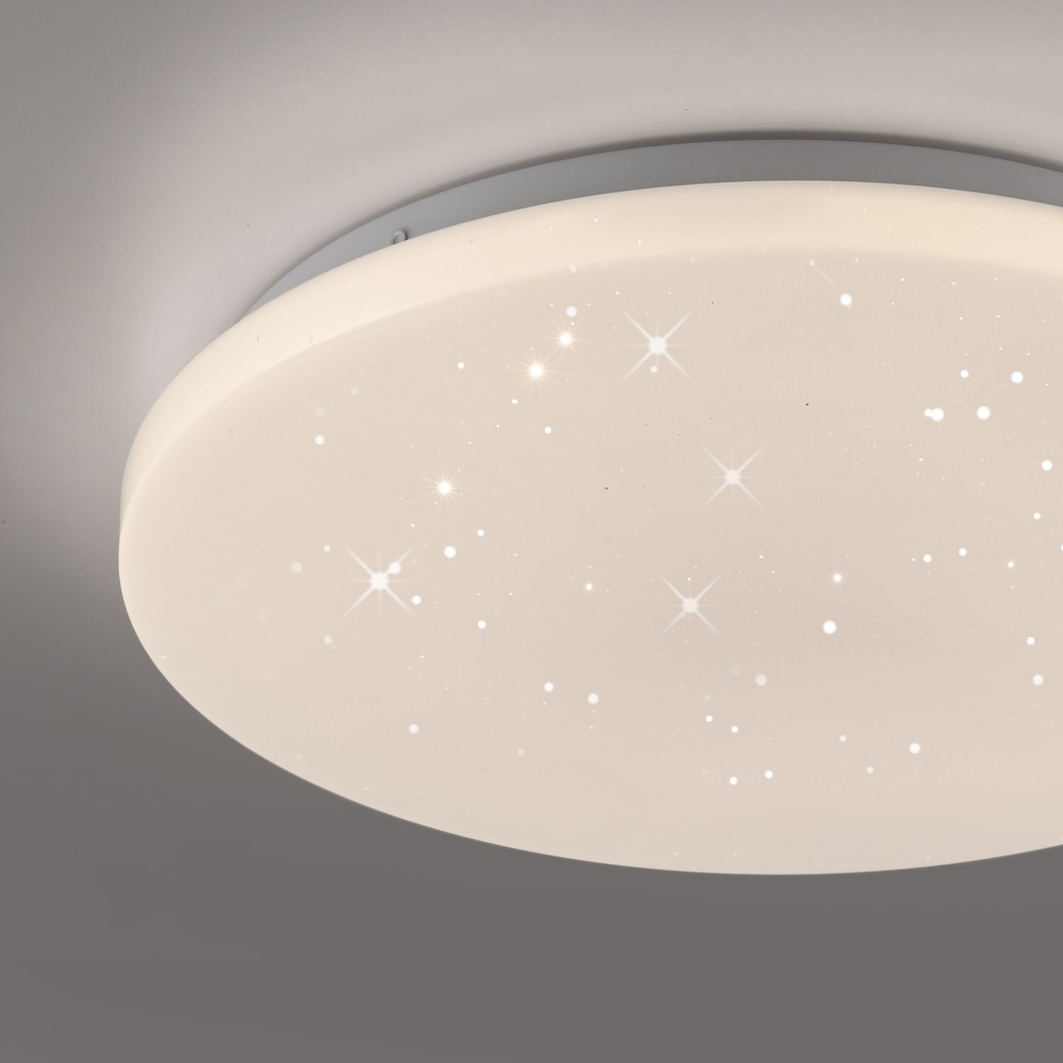 LED Deckenlampe Sternenhimmel Ø34 cm 3000 K warmweiß Deckenleuchte, Teller