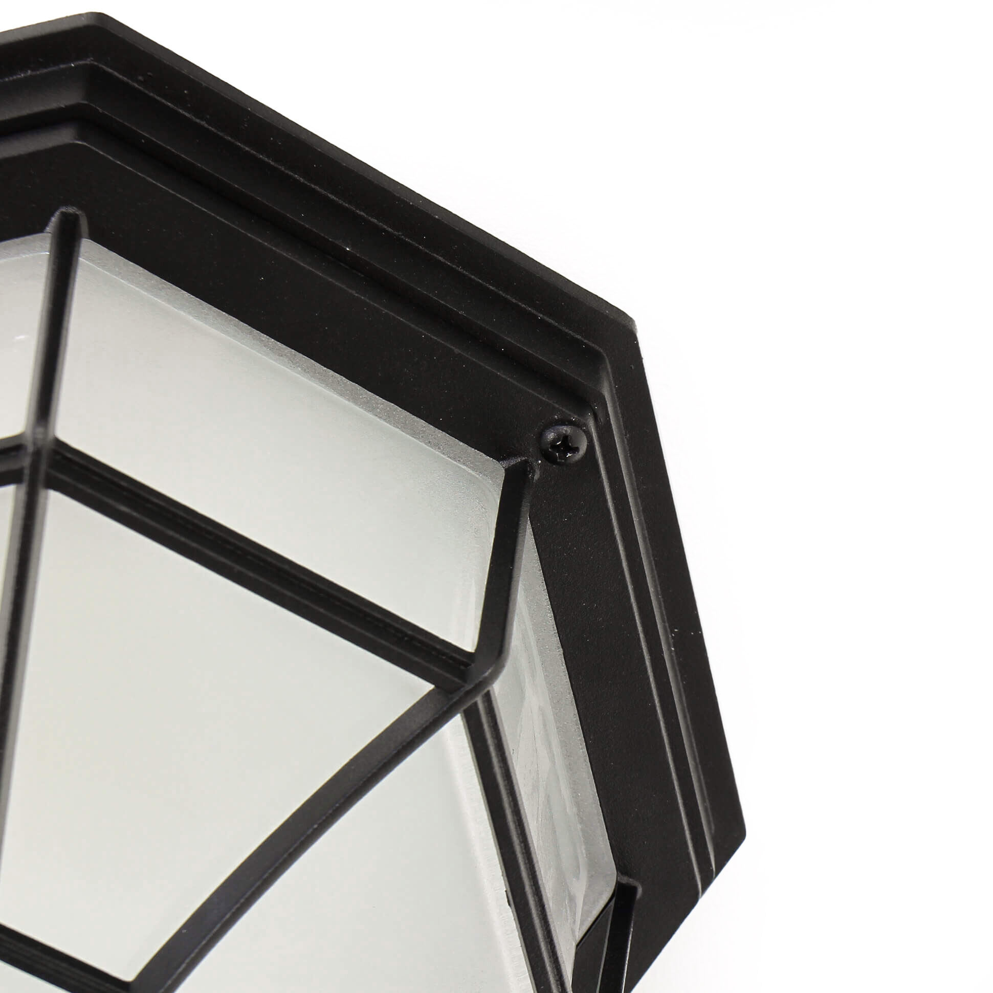 Plafonnier d'extérieur noir rustique IP44 MILANO Lampe