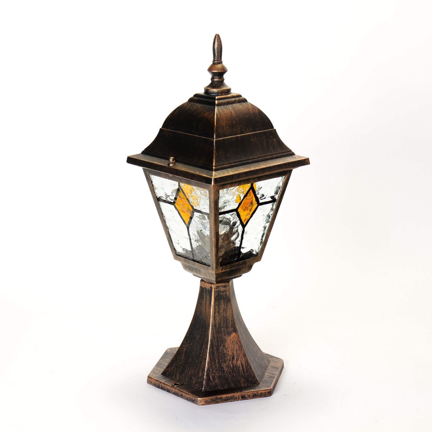 Rustikale Sockelleuchte Kupfer Antik SALZBURG E27 Lampe, Lampenschirm