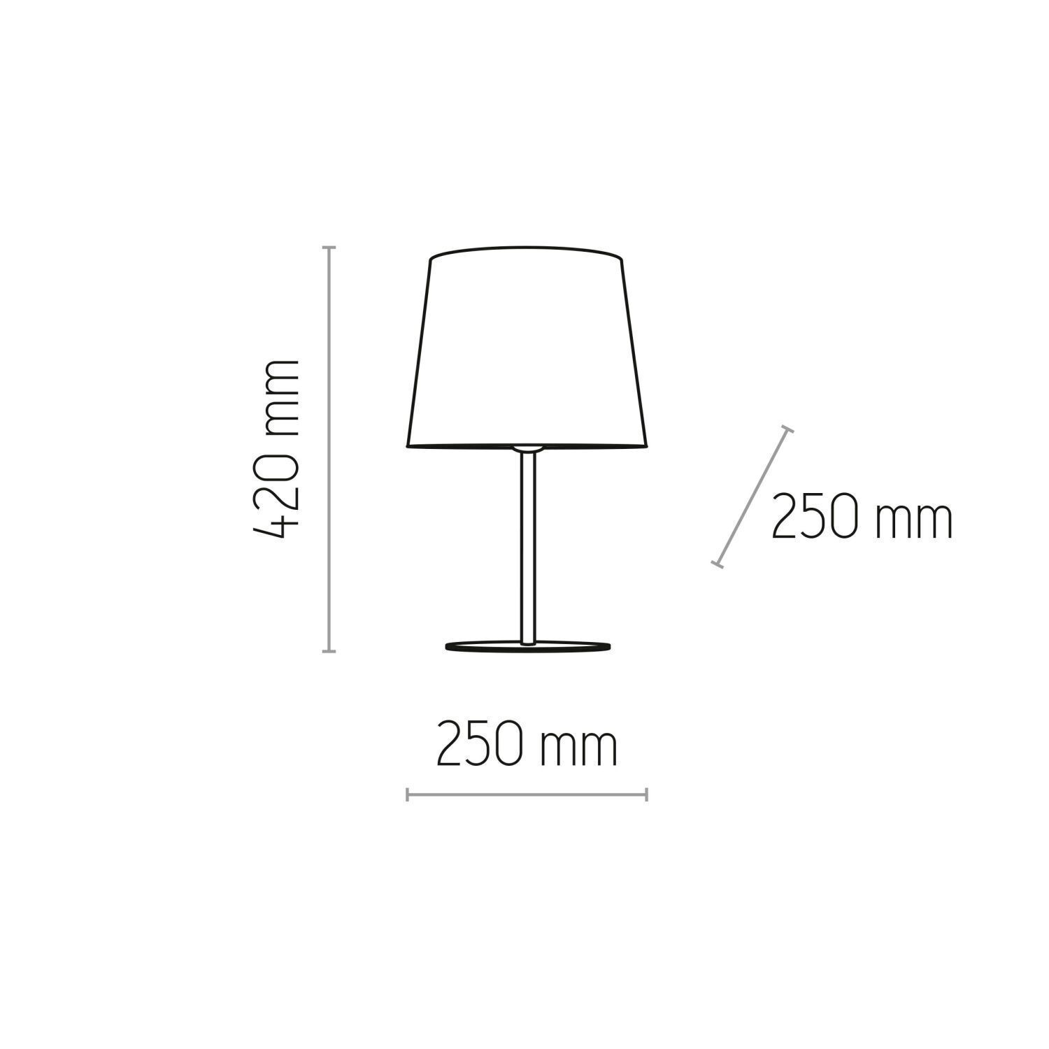 Tischleuchte Nachttisch Stoff Schirm 41,5 cm Modern Lampe, Tischlampe, Lampenschirm
