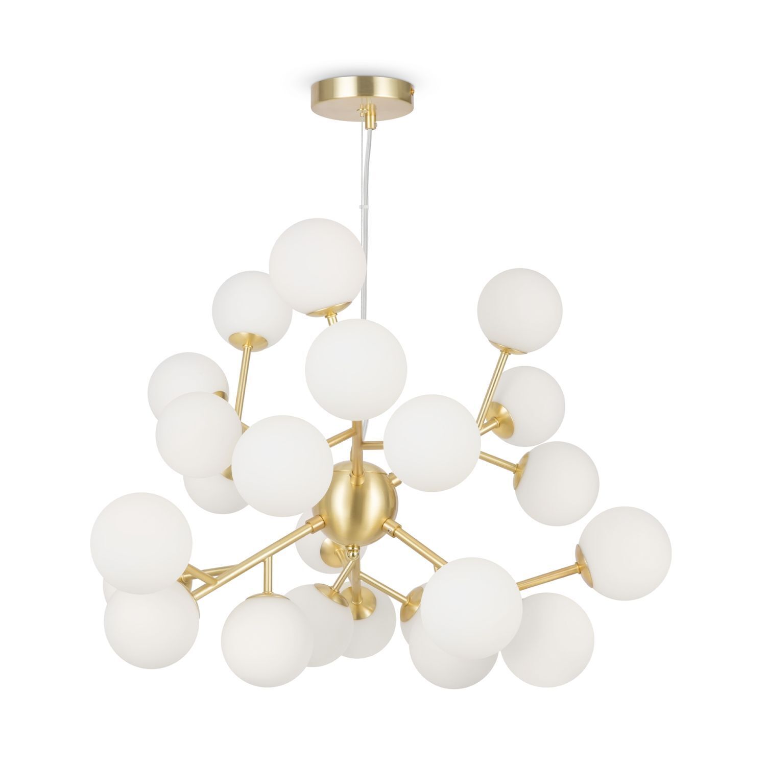 Lampe à suspendre métal verre largeur 65 cm H : max. 146,5 cm