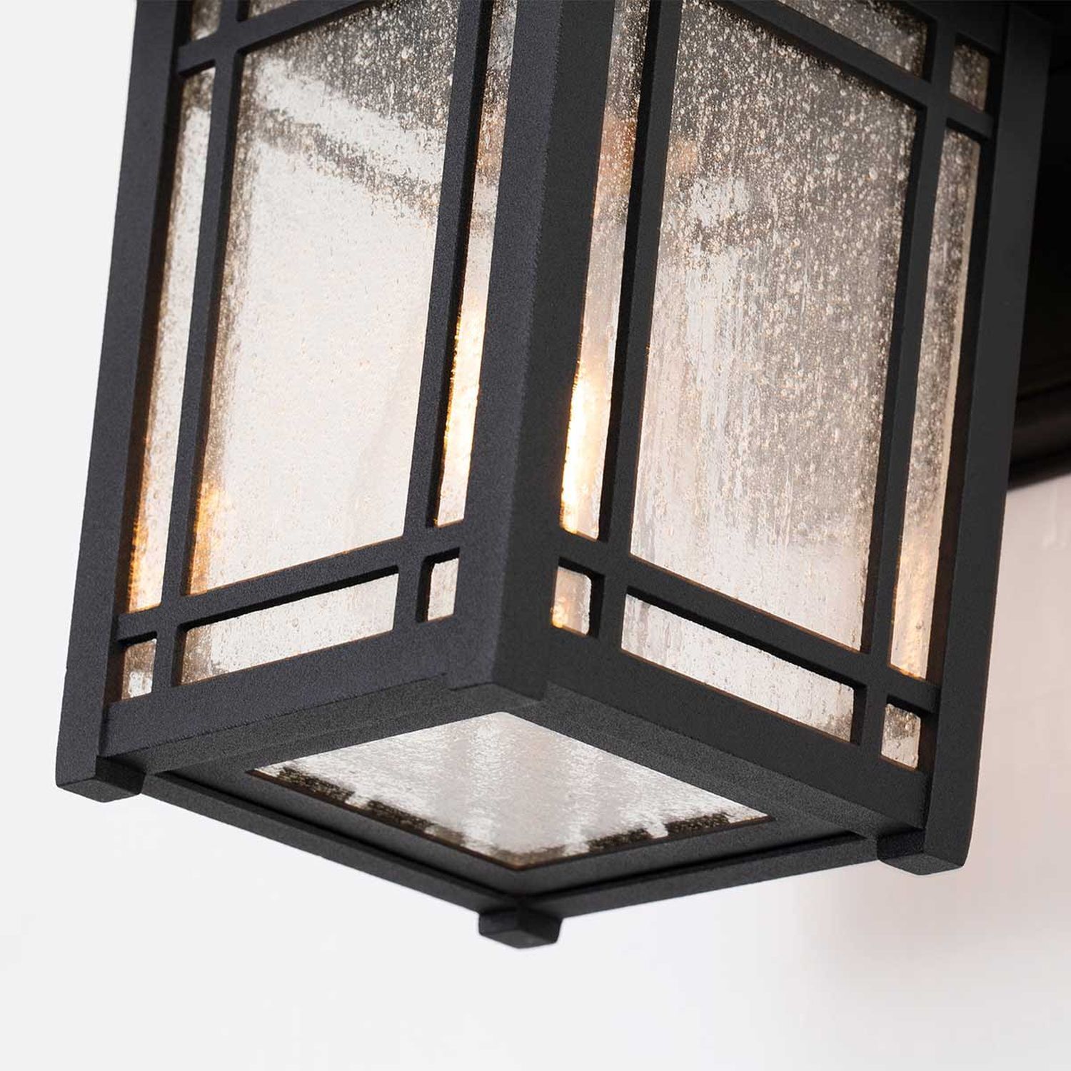 Lampe d'extérieur murale E27 IP44 H : 24,8 cm Aluminium Verre