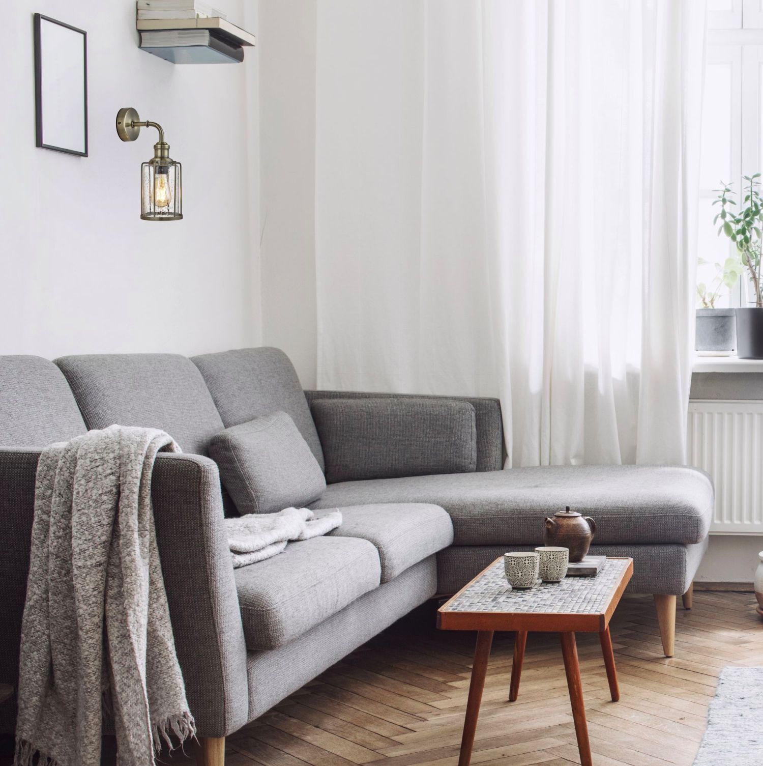 Applique E27 en laiton antique transparent verre métal vintage Couch, Mobiliar, Lampe, Dekoration für Zuhause, Tabelle