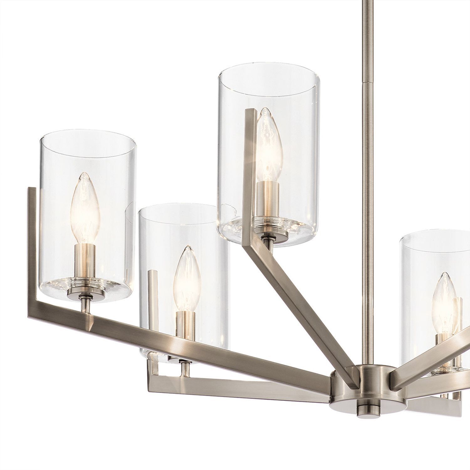 Lustre métal verre E14 H : max. 123,7 cm réglable