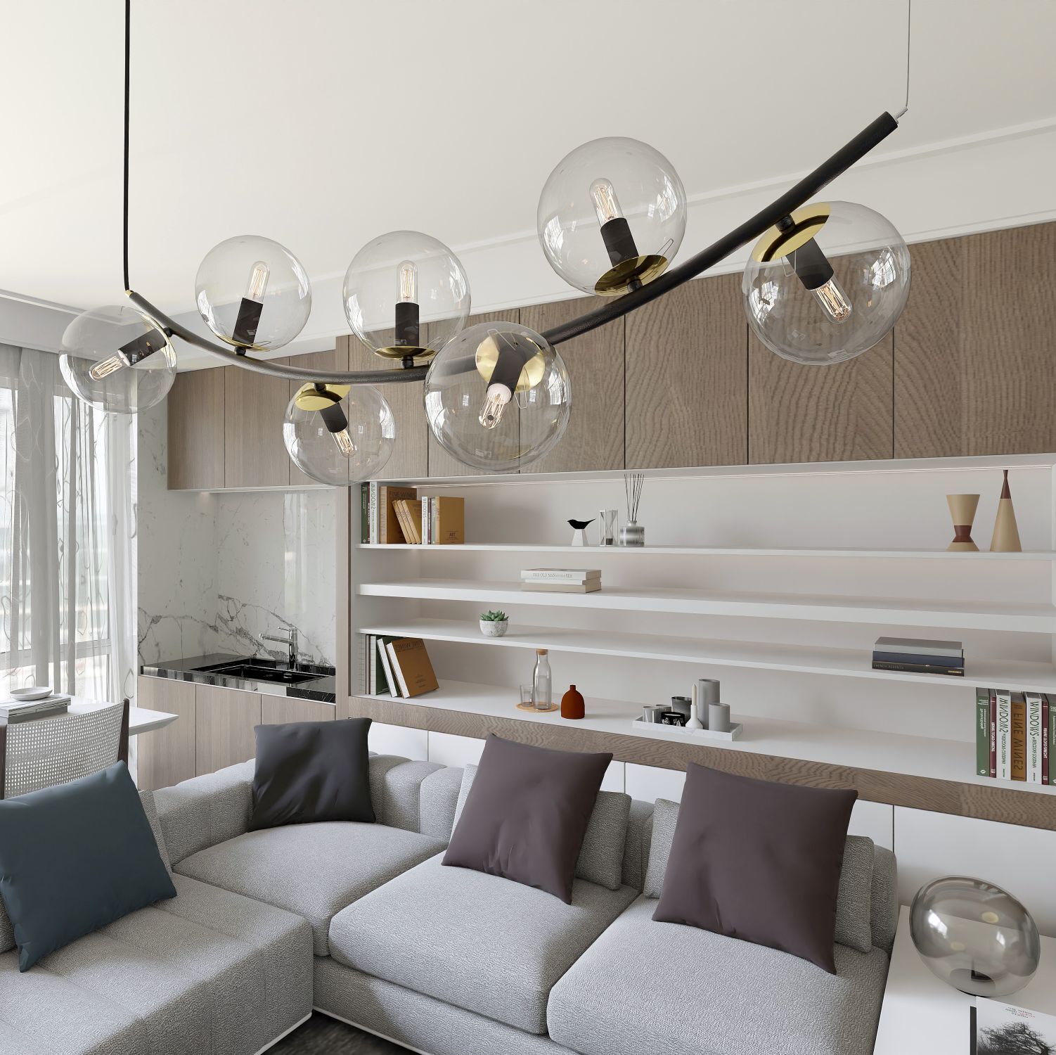 Dekoration für Zuhause, Wohnzimmer, Innenarchitektur, Kissen, Couch