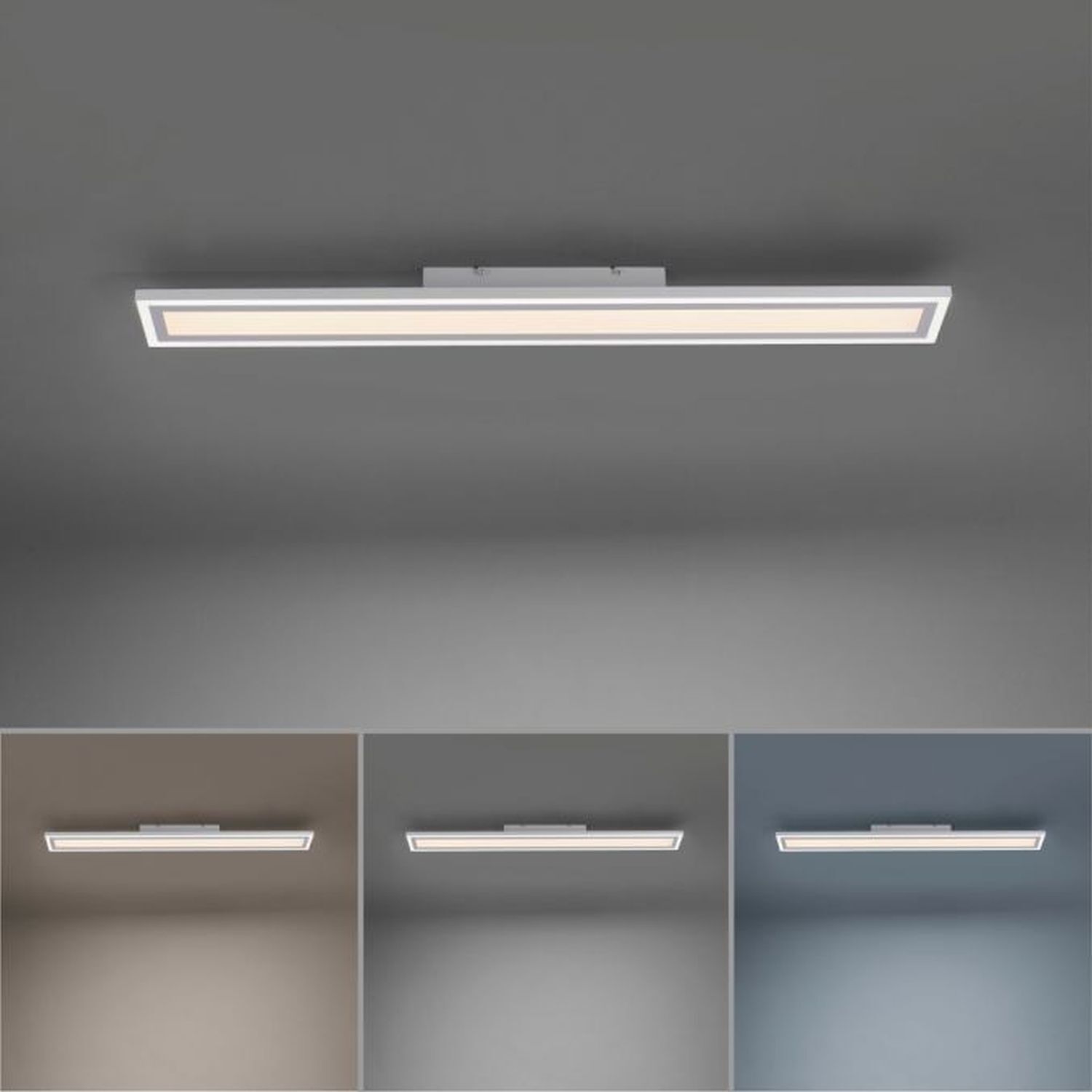 Lampe de plafonnier LED Télécommande dimmable 2000 lm L:100 cm