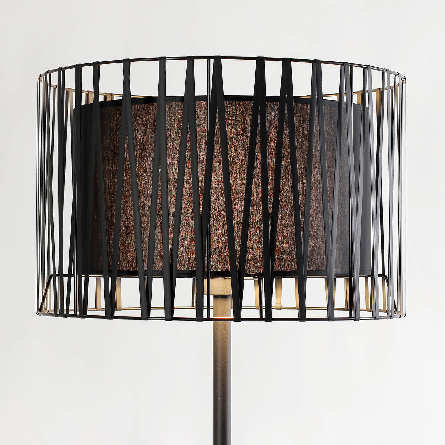 Lampadaire moderne noir métal rond 145 cm