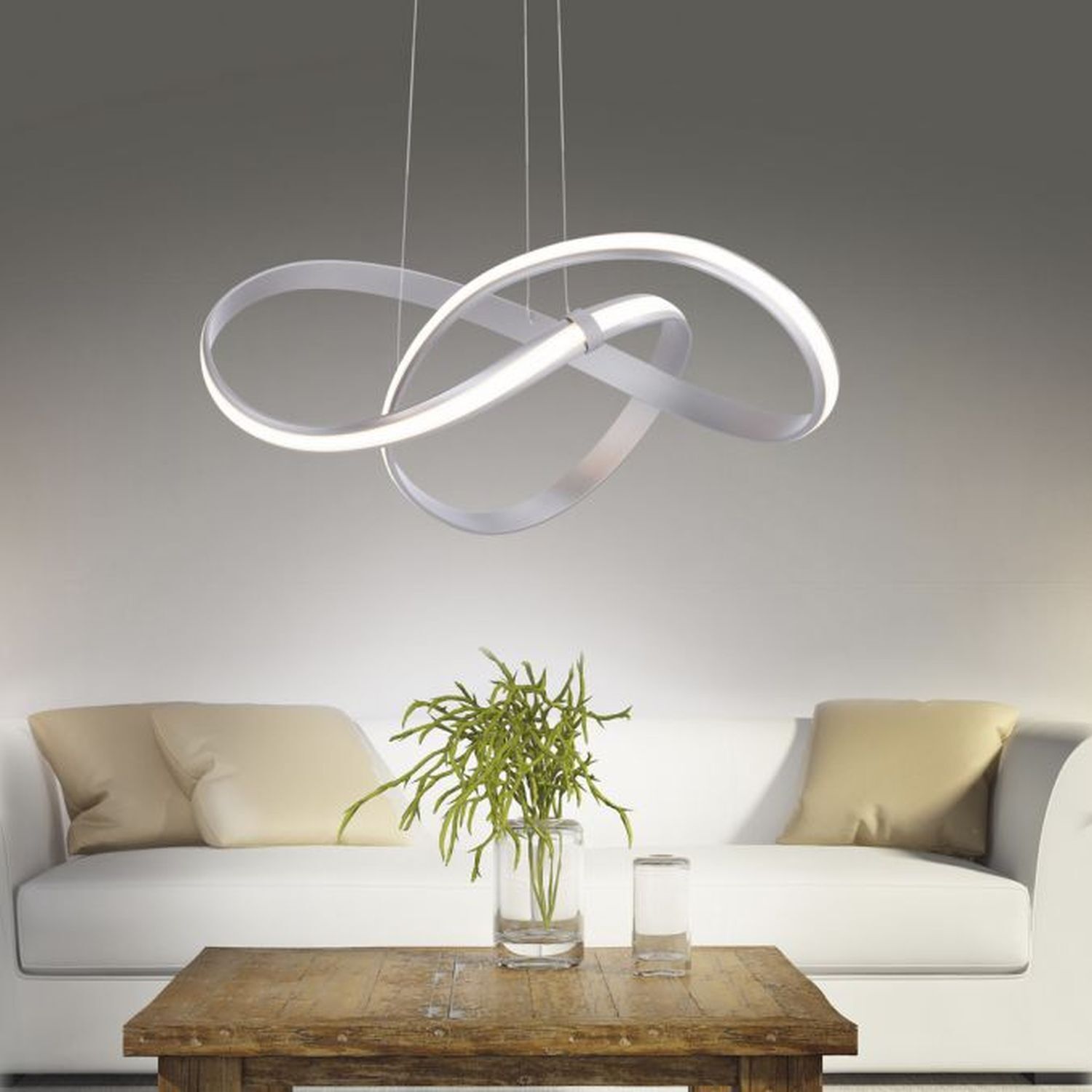 Lampe, Pflanze, Couch, Tabelle, Kronleuchter