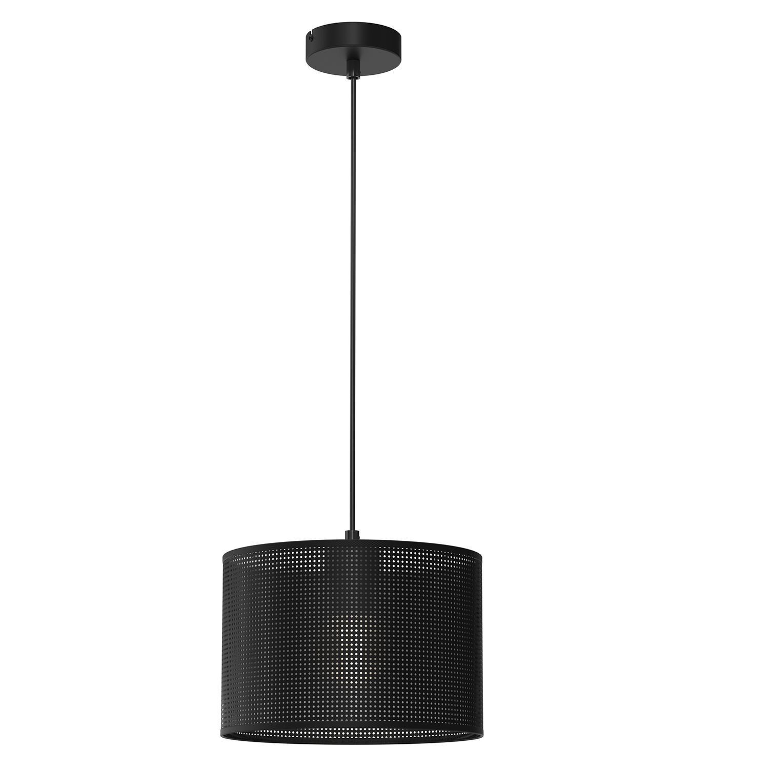 Lampe à suspendre noire en métal Ø25 cm rond E27 Loft