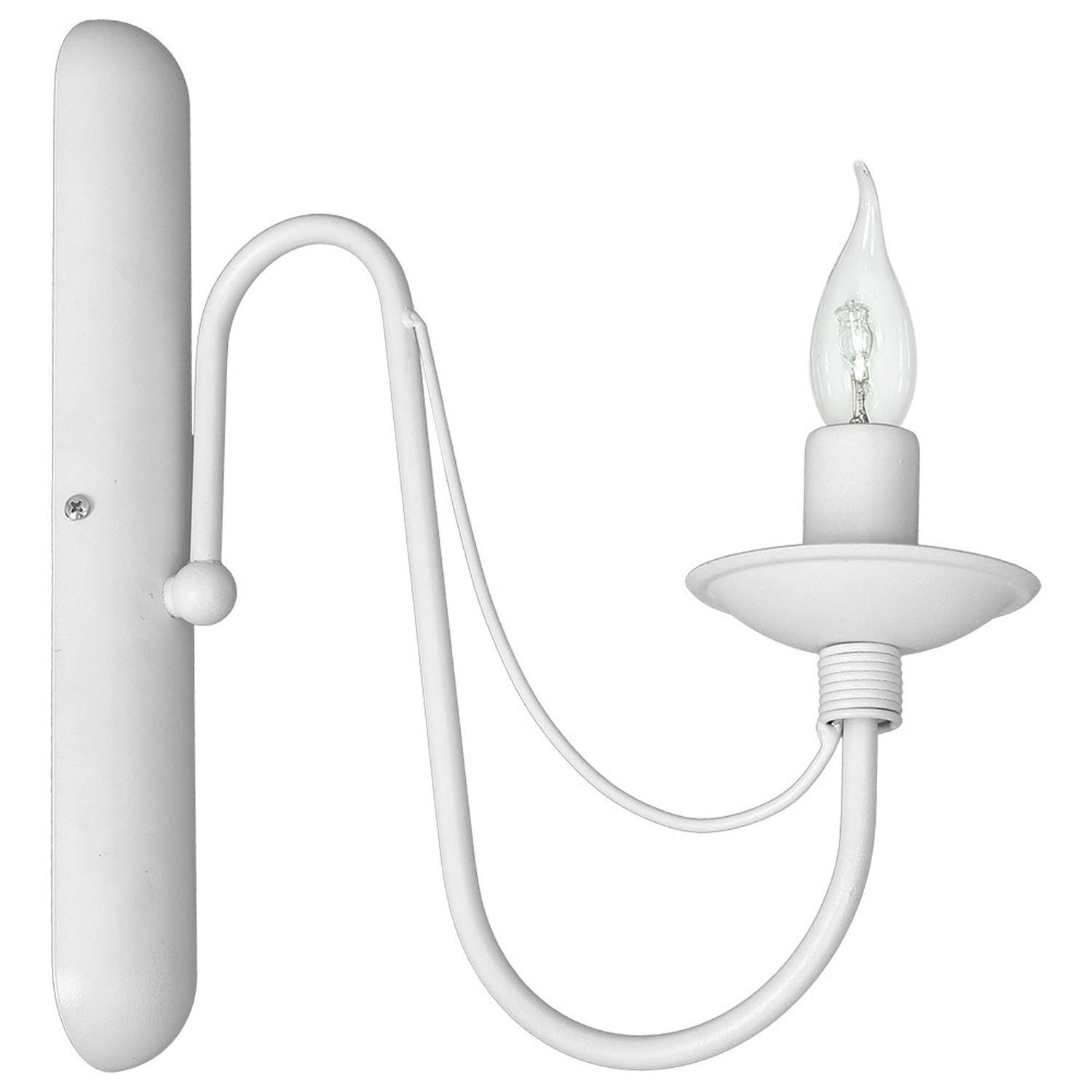 Applique murale Blanc Lampe d'intérieur Métal Rustique E14