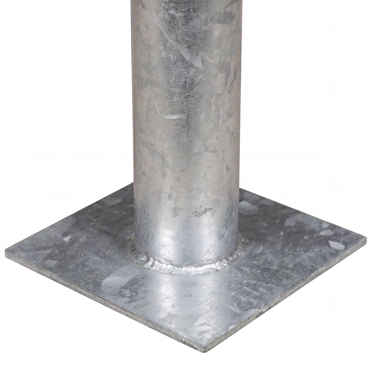 Metall, Stahl, Säule, Fußplatte, galvanisiert